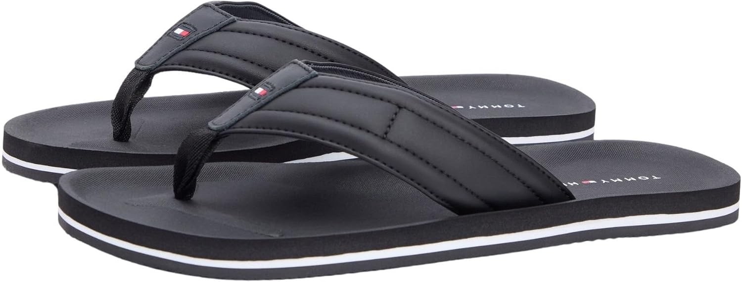Detalle de Tommy Hilfiger Herren Padded Beach Sandal – komfortabel, sportlich und damit perfekt für Strand & Alltag