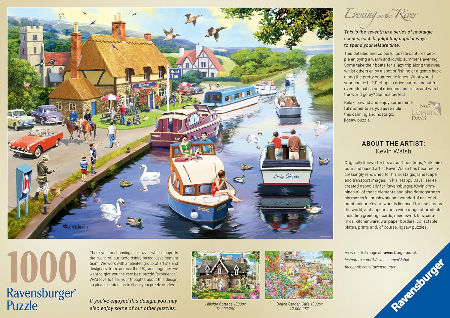 Thumbnail 5 de Ravensburger Leisure Days No.7 Evening on the River 1000-Piece Jigsaw Puzzle (70 x 50cm) – Age 12+