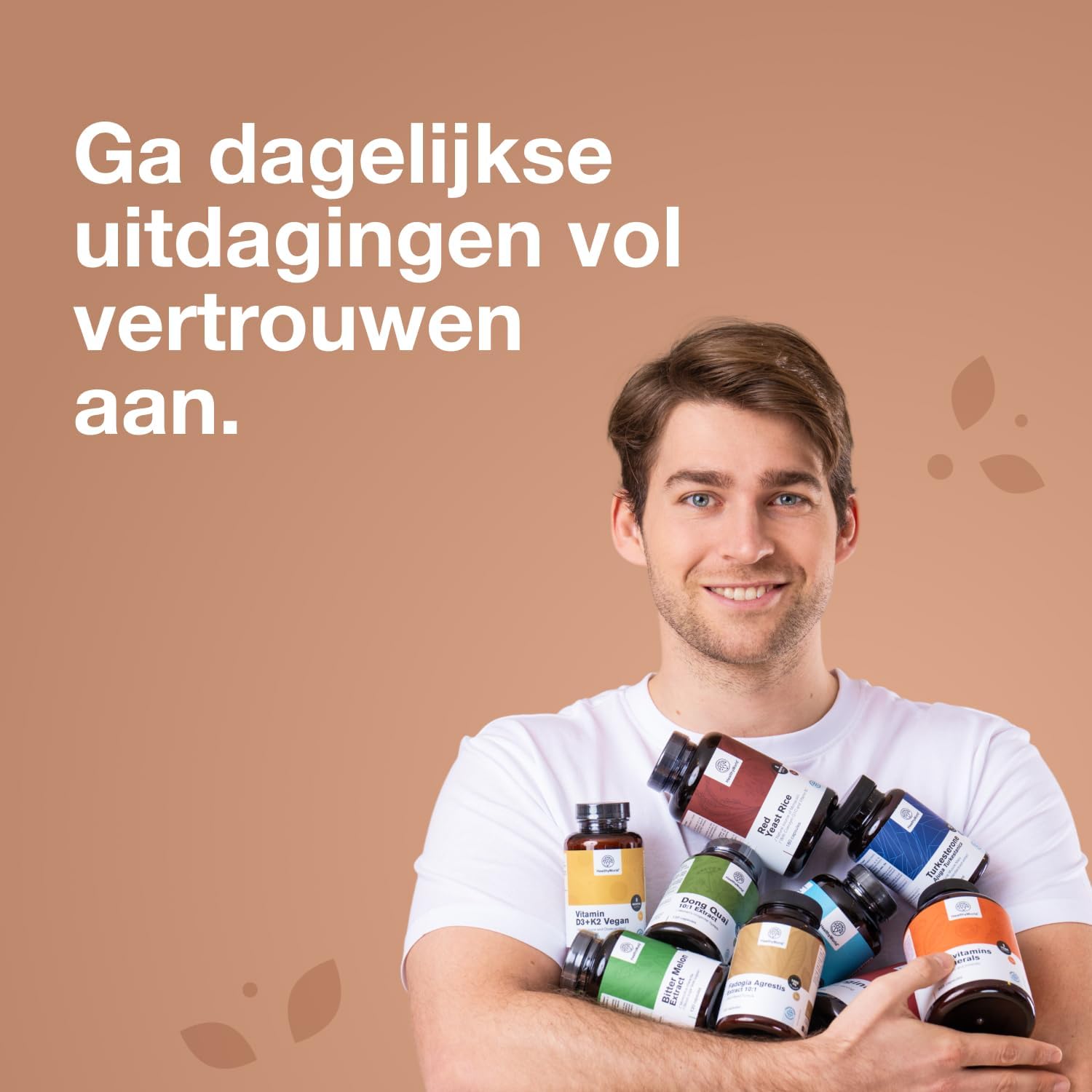 Detalle 2 de HealthyWorld Kaneel met Chroom en Zink capsules, 240 stuks, vegetarisch
