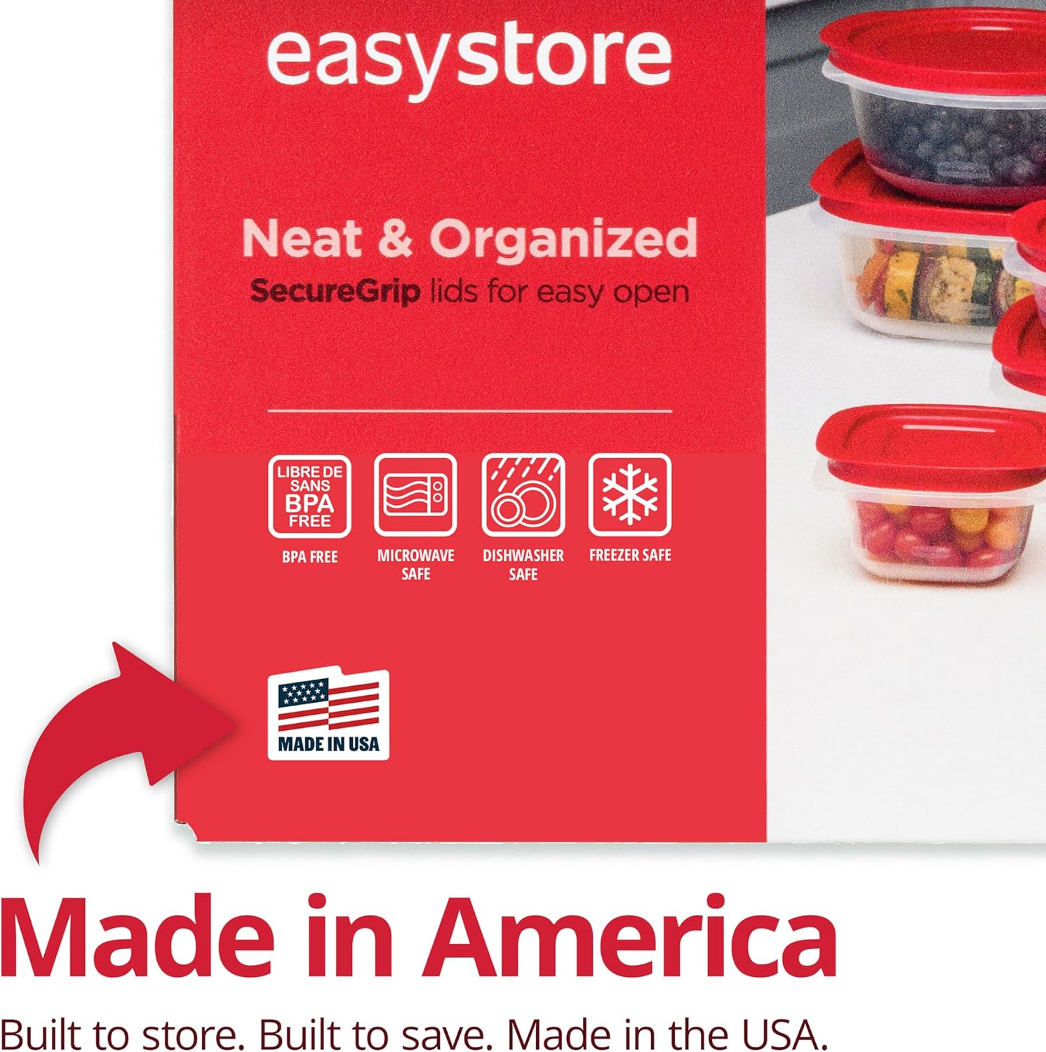 Detalle 2 de Rubbermaid EasyStore 44-Piece Food Containers