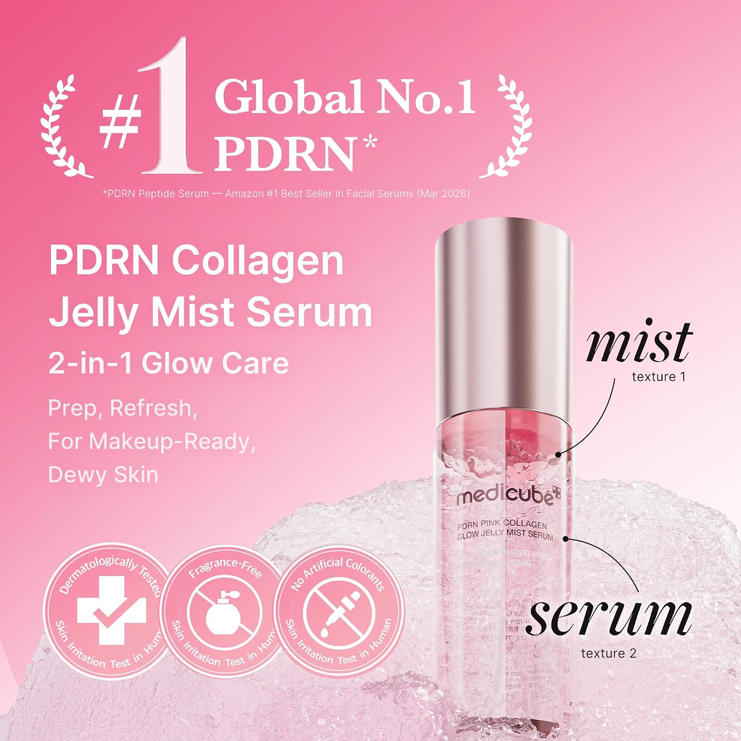 Detalle 2 de medicube Jelly Mist Serum Facial Mist with PDRN, Collagen and Hyaluronic Acid
