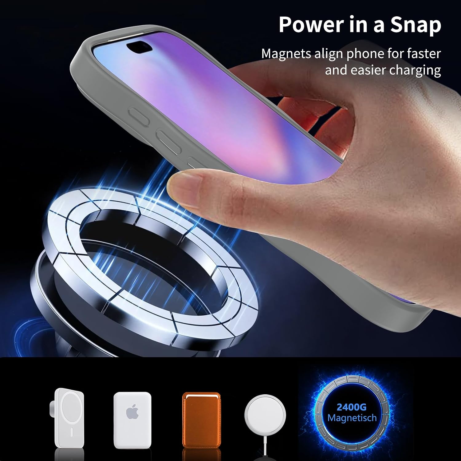 Detalle de TSKVT Magnetic Phone Case for iPhone 18 Pro