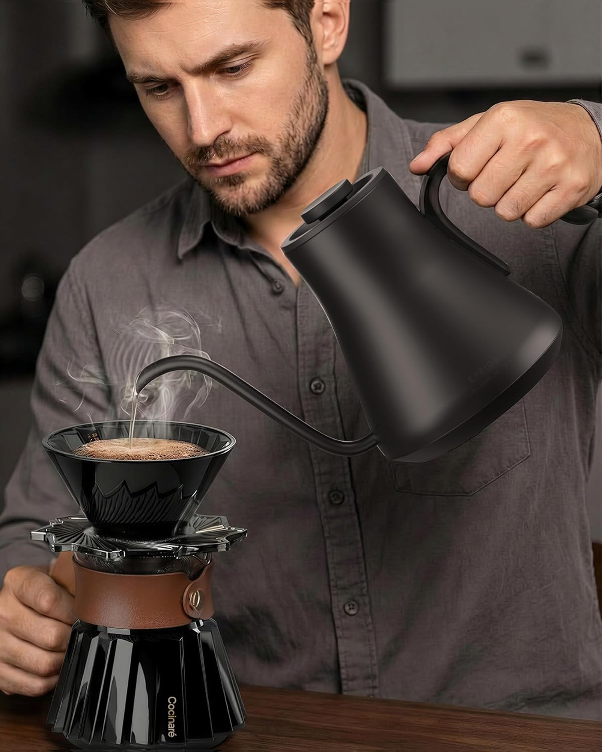 Thumbnail 1 de Cocinare Gooseneck Electric Kettle with ±1°F Precision, 0.9L, 1500W