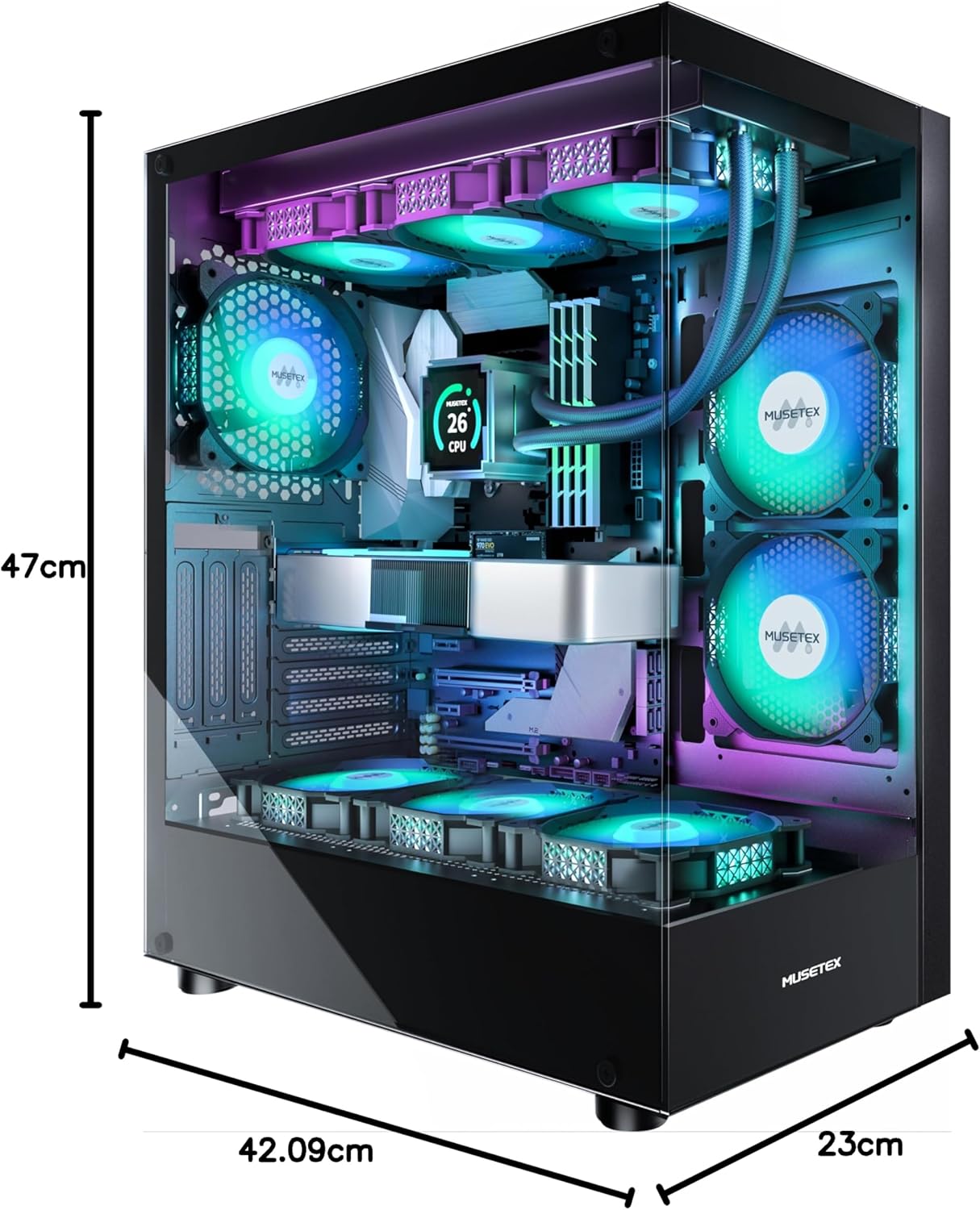 Thumbnail 6 de MUSETEX K2 Case PC ATX 6 ventole