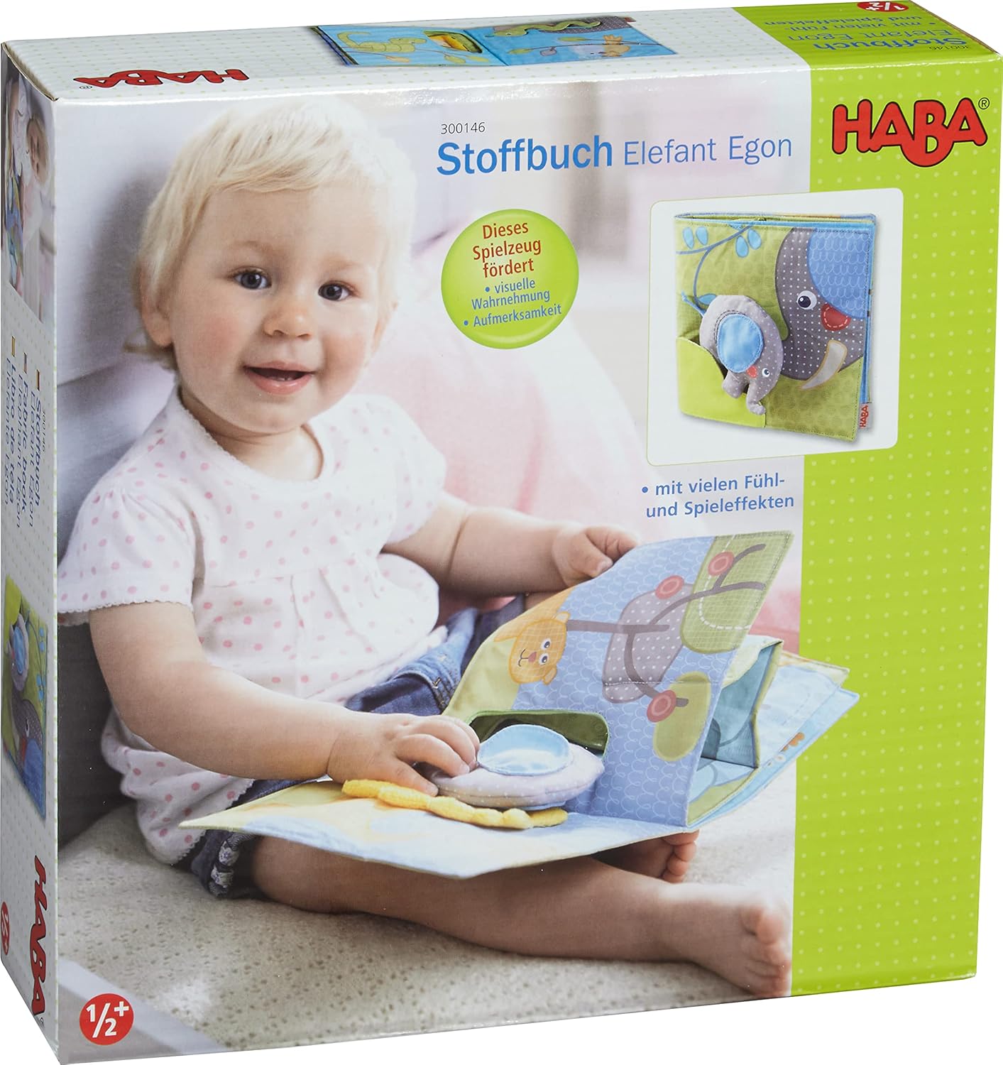 Thumbnail 3 de HABA Stoffbuch Elefant Egon (300146) – weiches Knister- und Fühlbuch ab 6 Monaten