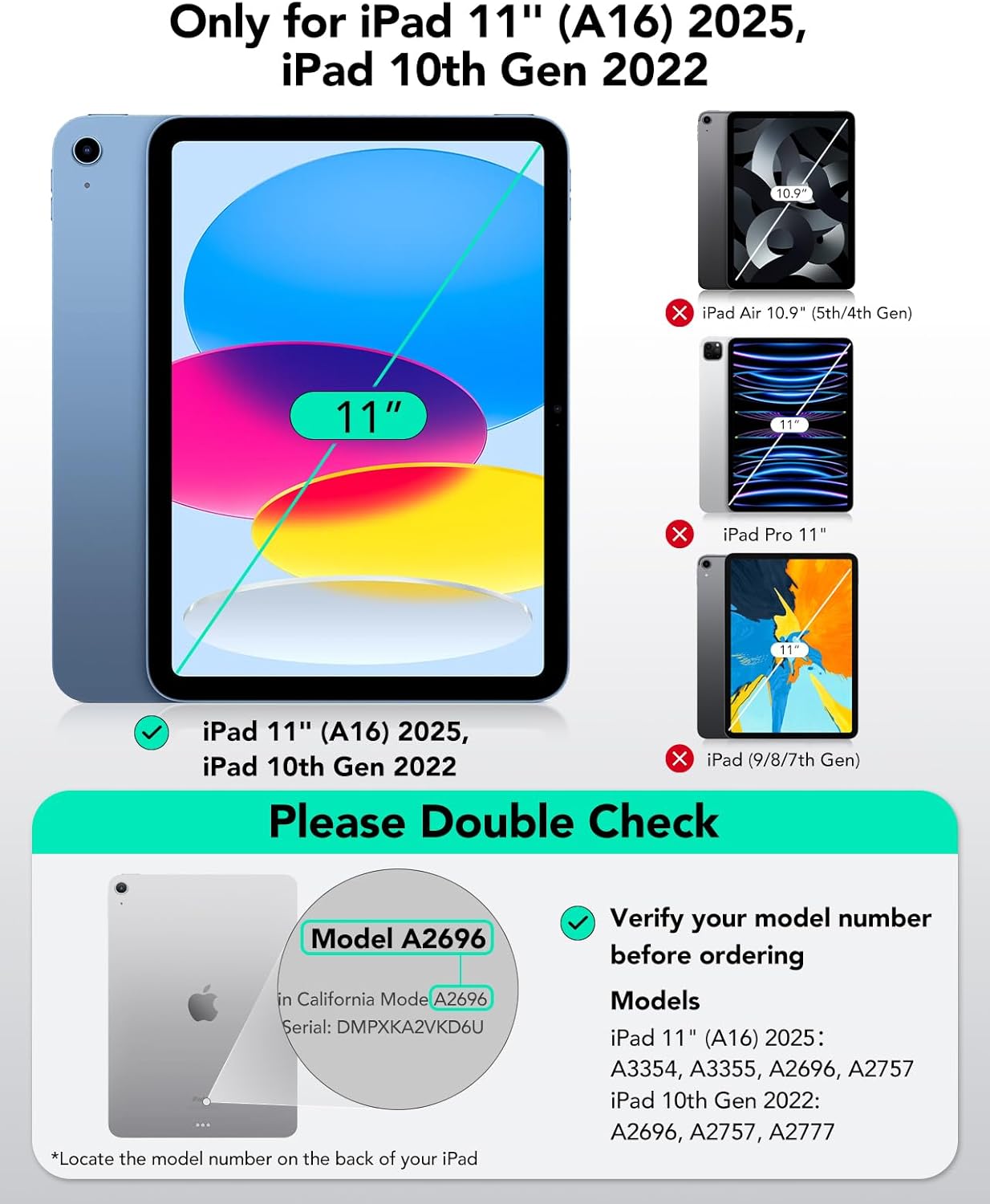 Thumbnail 1 de ESR iPad 11 (A16) 2025/10 Flex Hülle mit abnehmbarer magnetischer Tastatur & großem Trackpad – Dunkelgrau