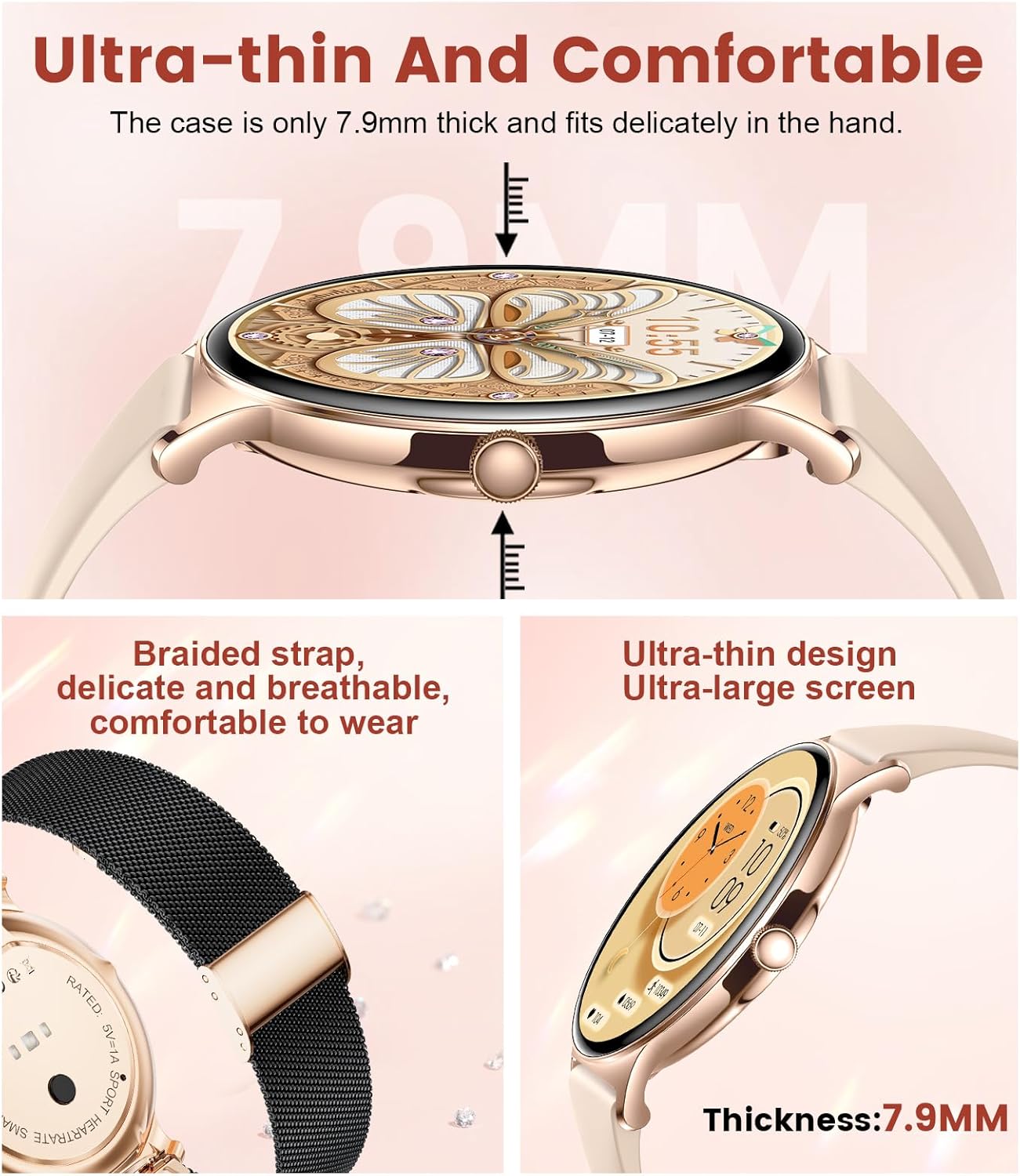 Detalle de LIGE Smart Watch for Women with Bluetooth Call and 1.43" AMOLED Screen