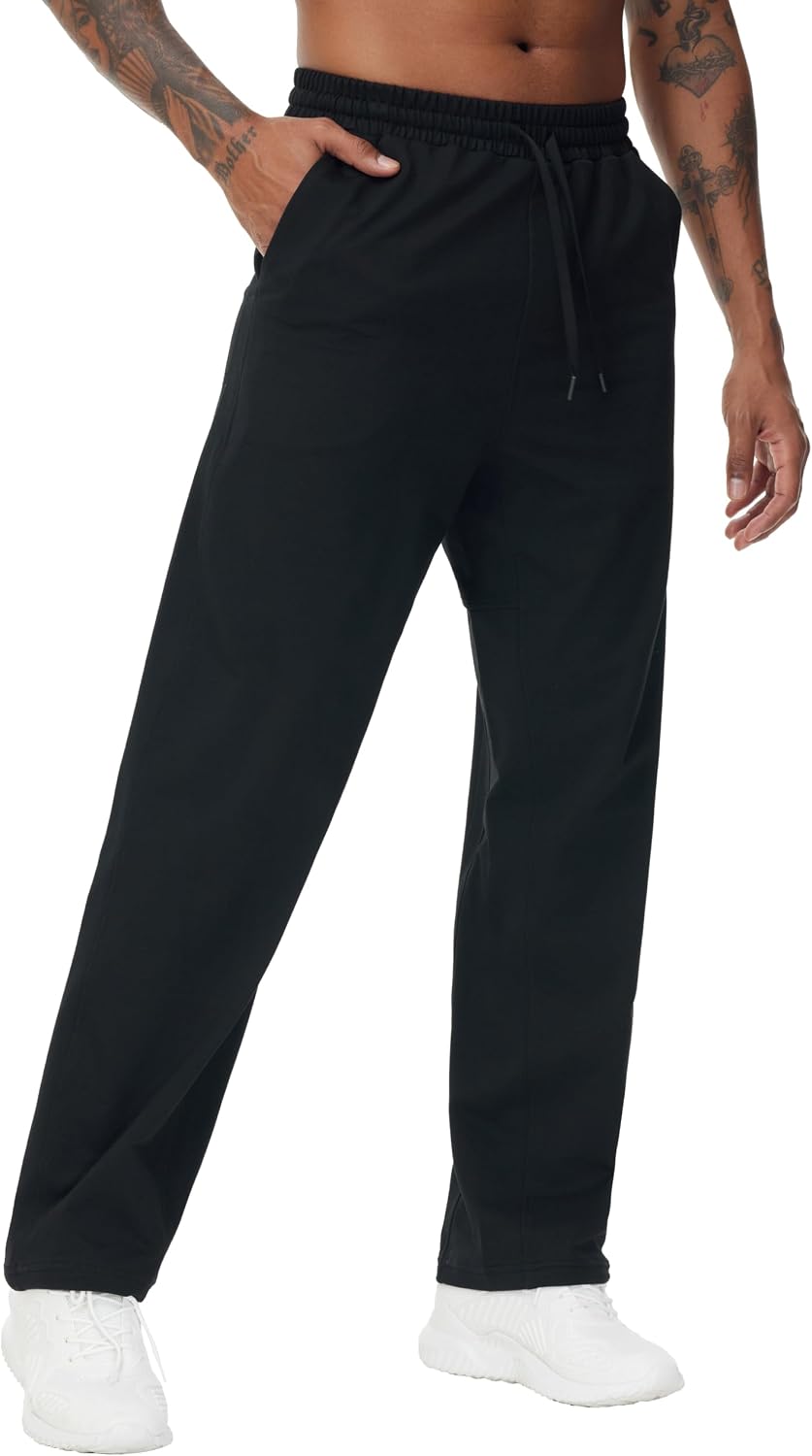 Thumbnail 2 de THE GYM PEOPLE Men's Baggy Joggers, Straight Leg, Adjustable Waist, 3 Pockets