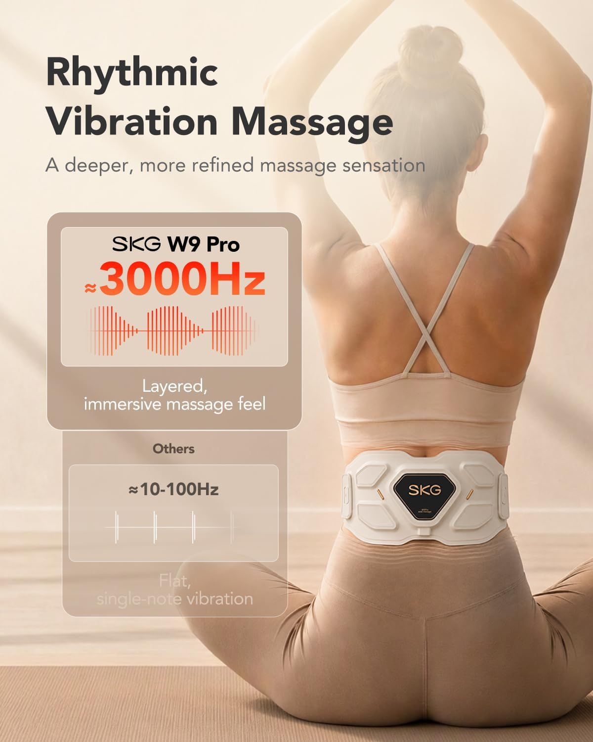 Detalle 2 de SKG Lower Back Massager adjustable cordless heating pad