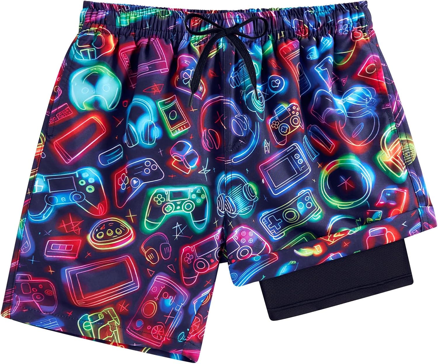 Detalle de ALISISTER Boys Swim Trunks Quick Dry Compression Line with Boxer Brief Liner