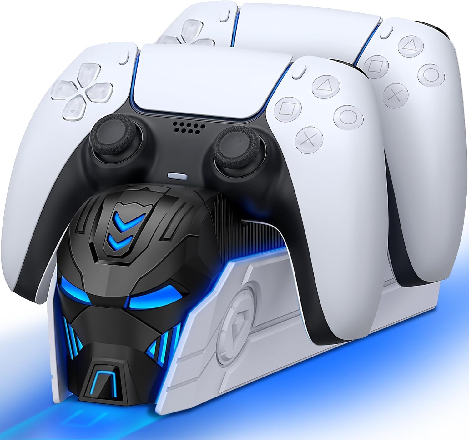 Detalle de HEYLICOOL PS5 Controller Charger Station 2-pack LED
