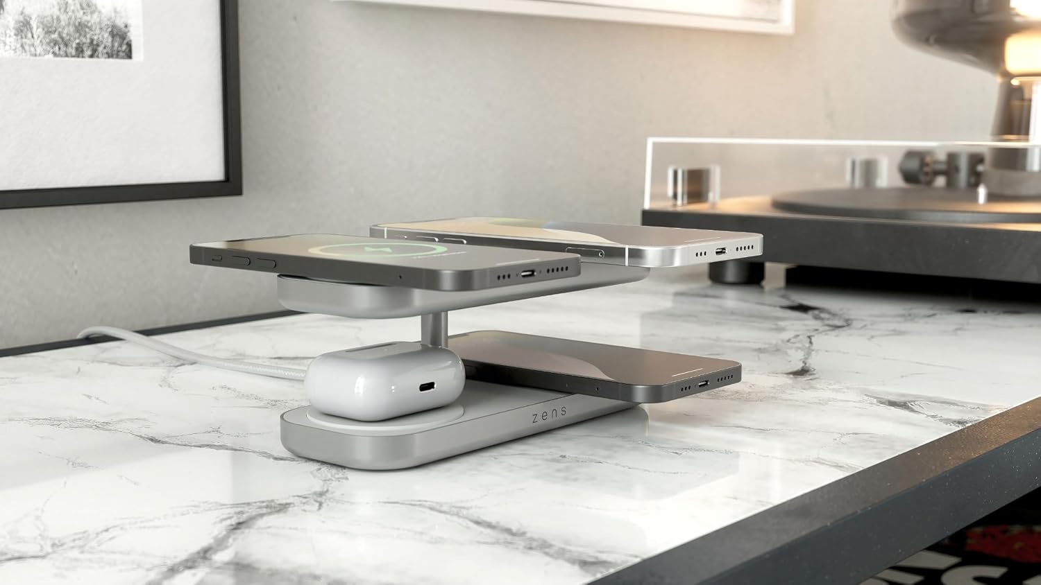 Detalle 2 de Zens Quattro Pro 4 Cargador MagSafe Qi2