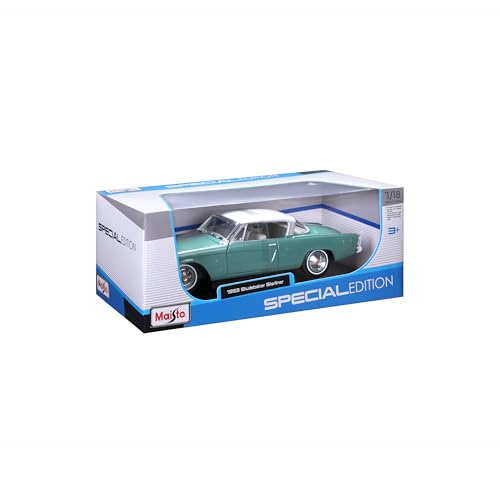 Thumbnail 7 de Maisto 31651G Studebaker Starliner 1/18 — Véhicule miniature précis, vert et gris
