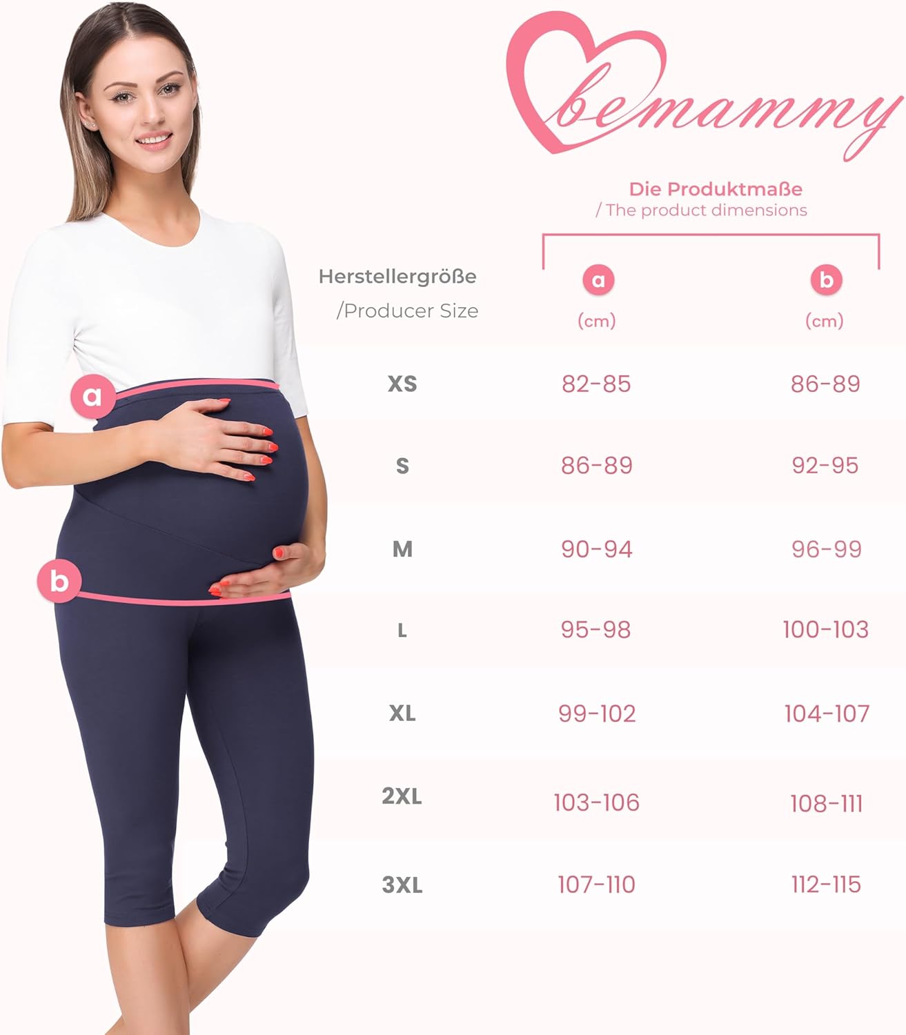 Thumbnail 6 de Be Mammy Legging maternité 3/4 en bio-coton (GOTS, Oeko-Tex) BE20-284