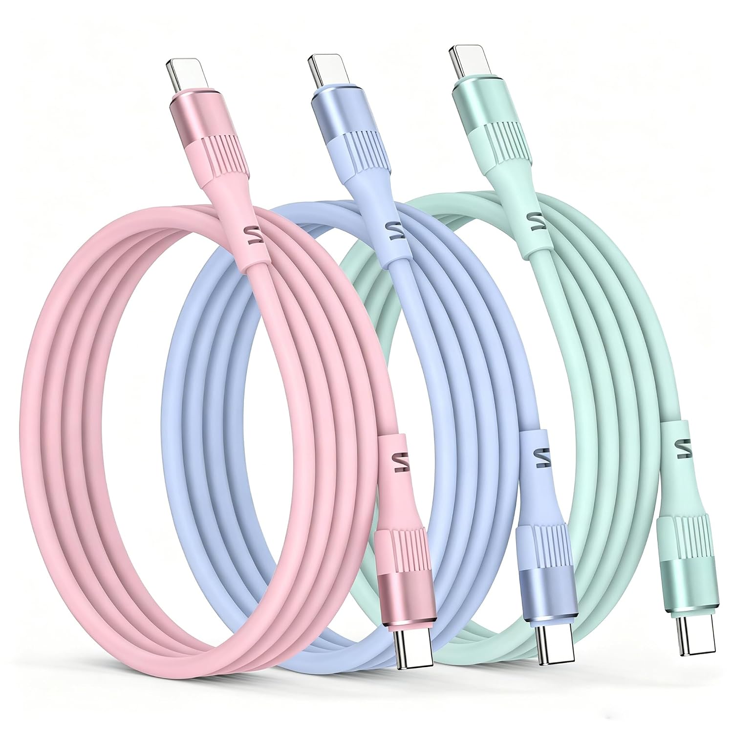 Detalle de Nebite USB-C Charger Cable 60W 10FT (3 Pack) – USB-C to USB-C PD 3.0 Fast Charging