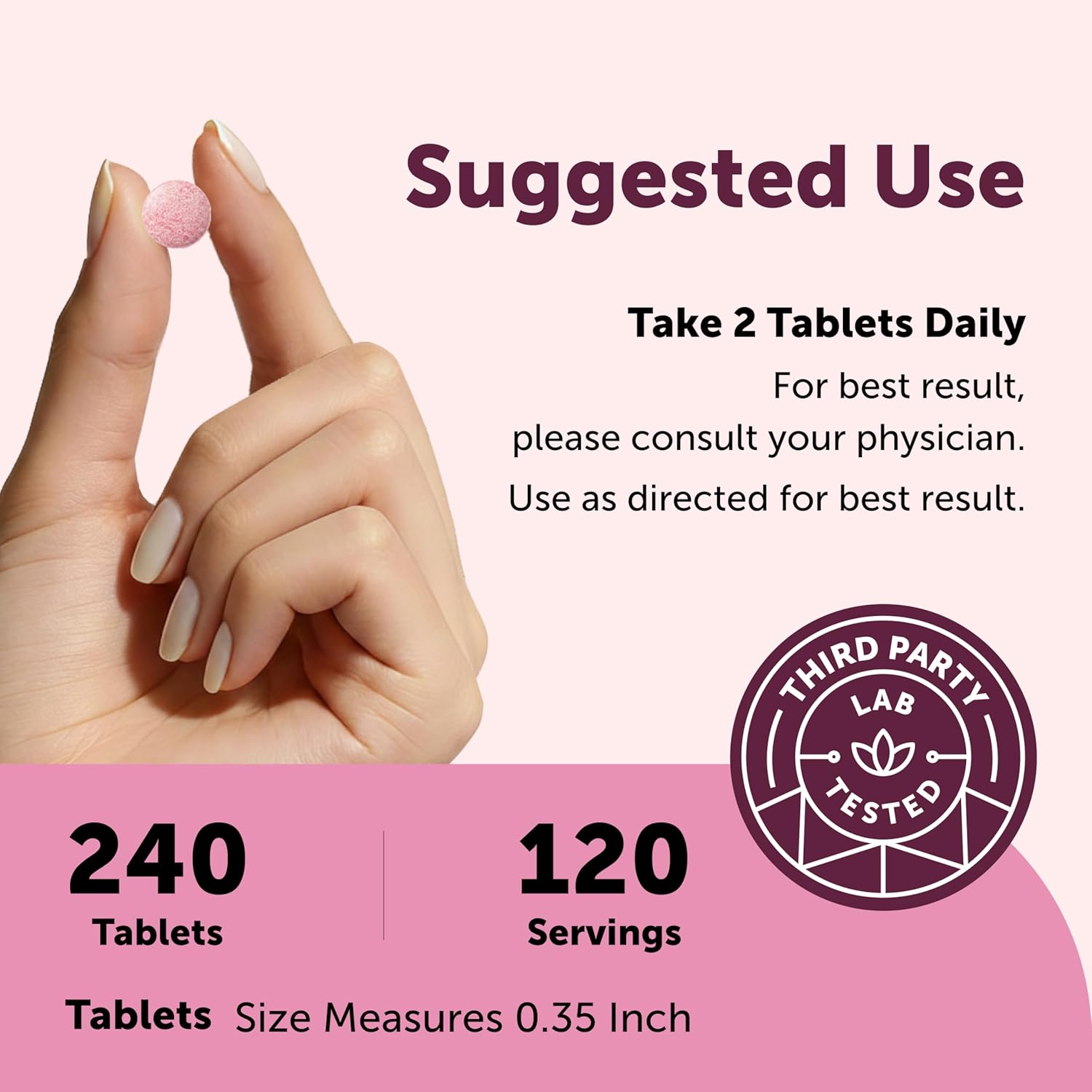 Detalle 2 de Micro Ingredients Vitamin B12 Chewable Tablets, 5,000 mcg