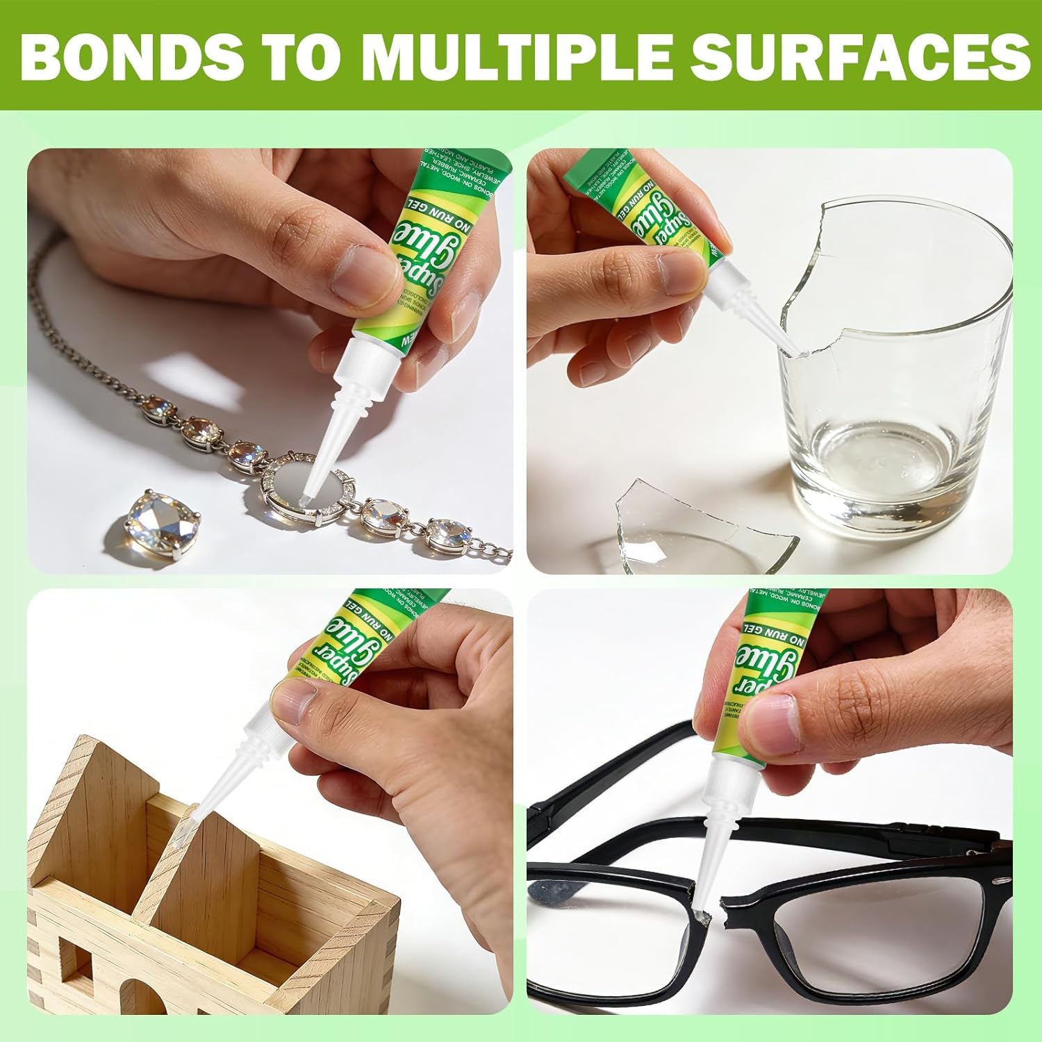 Thumbnail 6 de Viomis Super Glue Gel, Clear 3g (Pack of 24): All-Purpose Cyanoacrylate Adhesive