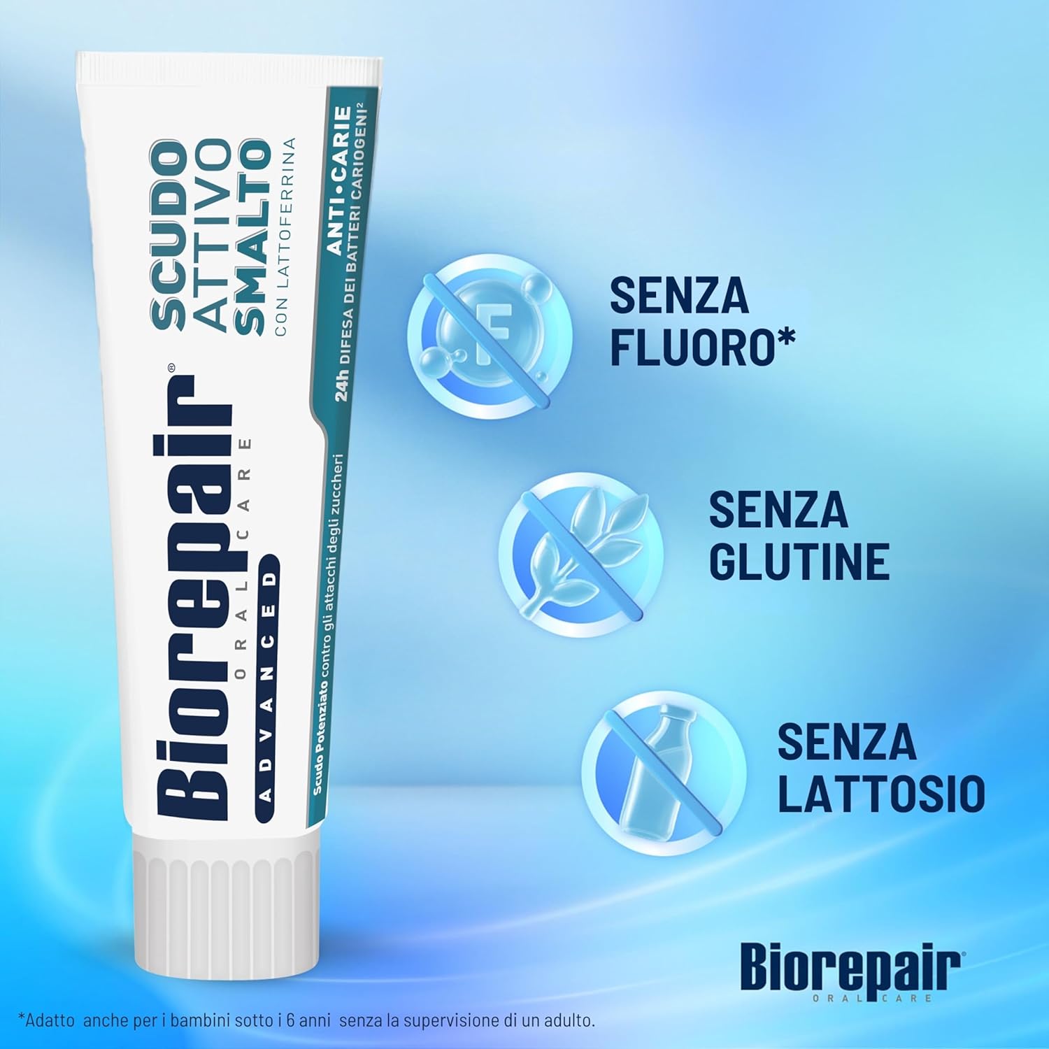 Detalle de Biorepair Advanced Dentifricio Scudo Attivo Anticarie – 3 Confezioni da 75 ml
