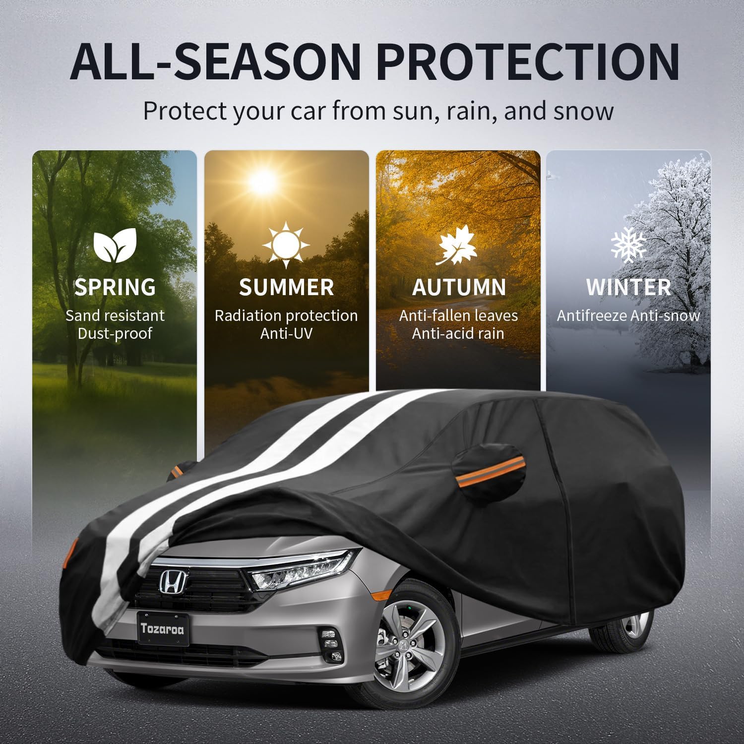 Detalle de Tozaroa Honda Odyssey Car Cover (1995–2026), Waterproof Custom Fit with Zipper