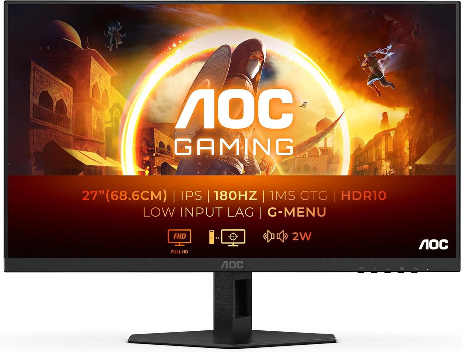 Detalle de AOC 27G4XED 27-inch FHD Gaming Monitor review: solid value with fast IPS for UK gamers