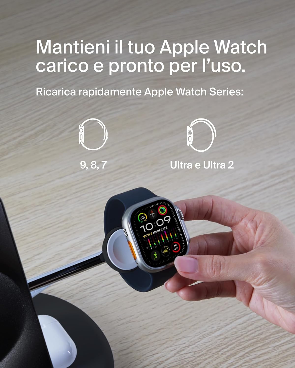 Detalle de Belkin Supporto Ricarica Wireless 3 in 1 15W