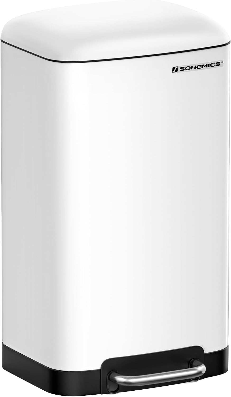 Detalle de SONGMICS Tretmülleimer Küche 30 Liter (LTB01W) aus Stahl mit Softclose und Deckel