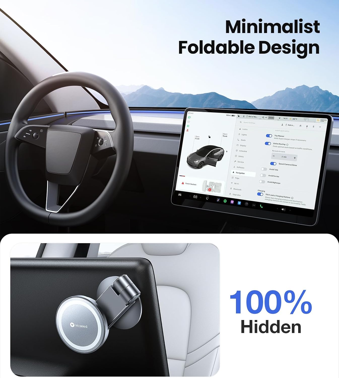 Detalle de VICSEED Tesla Phone Mount for Model 3/Y