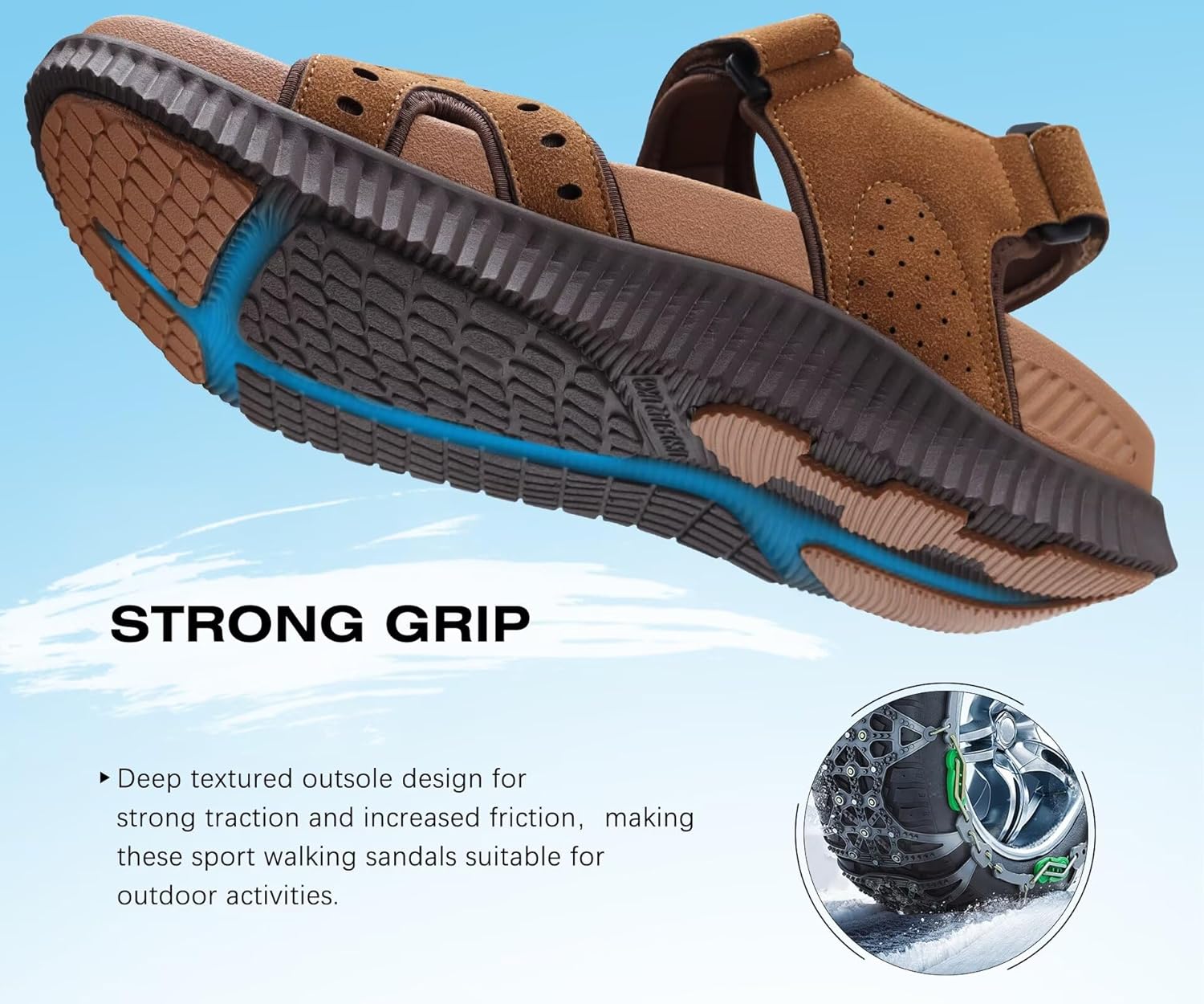 Thumbnail 3 de KuaiLu mens sandals with arch support 6mm