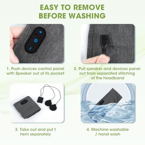 Thumbnail 8 de LC-dolida Bandeau Bluetooth Écouteurs – 5 en 1 pour sommeil, sport et bien-être