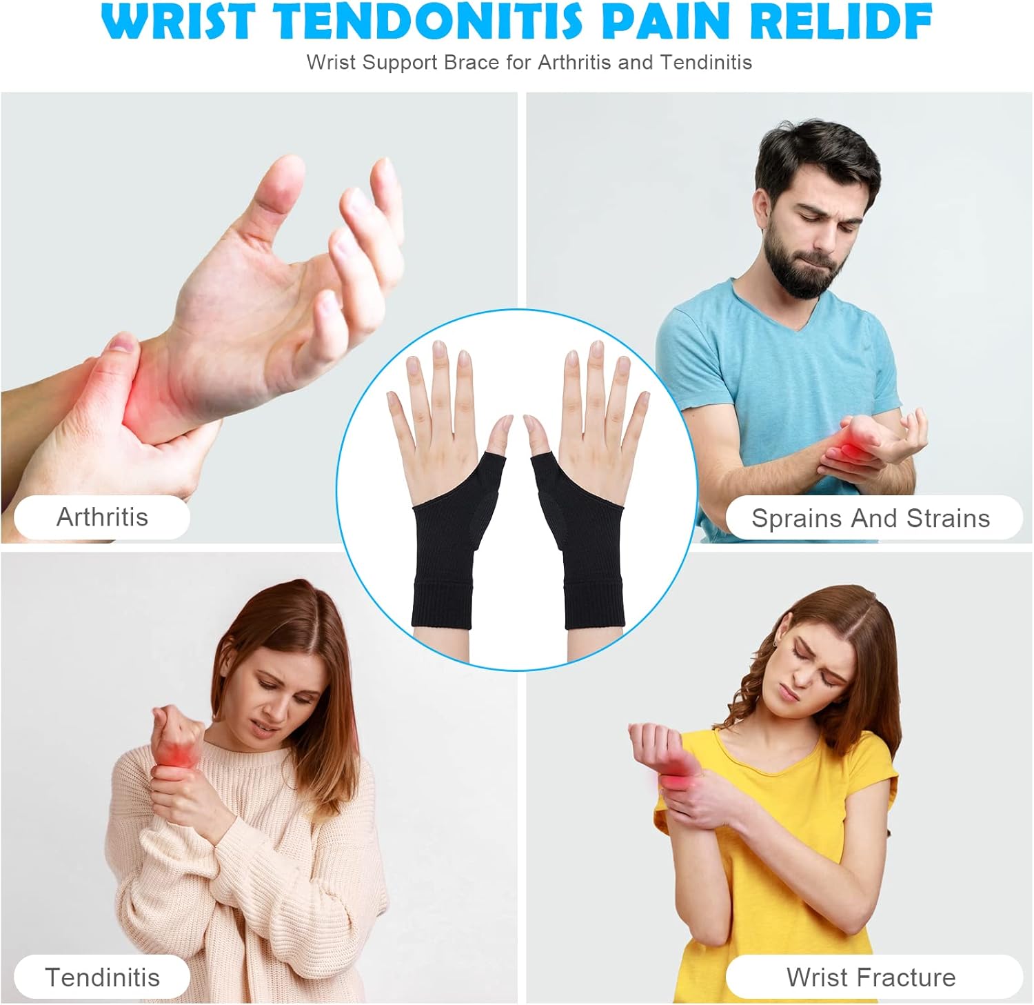 Thumbnail 1 de ACWOO Gants de compression arthritique pour pouce