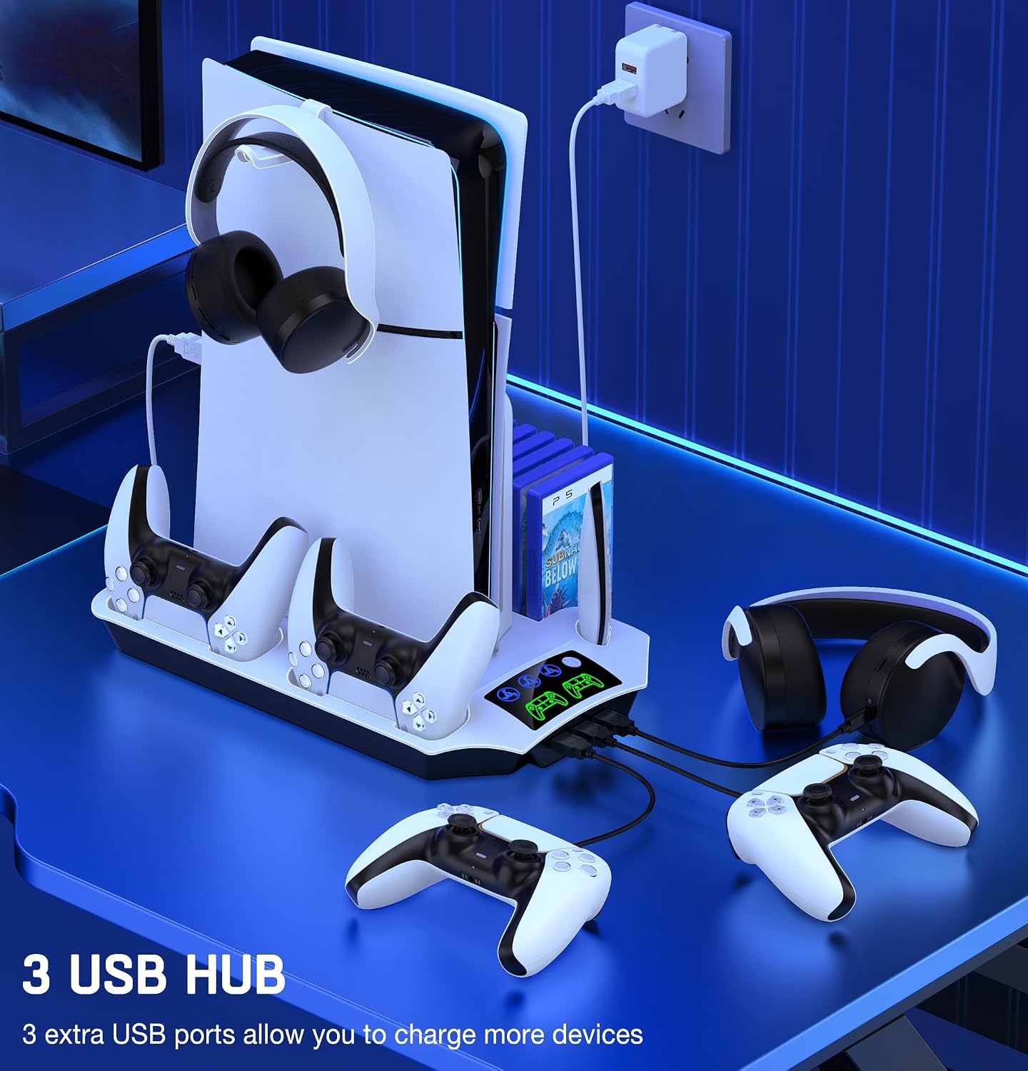 Thumbnail 4 de Svetaecho PS5 Slim Stand 3-Speed