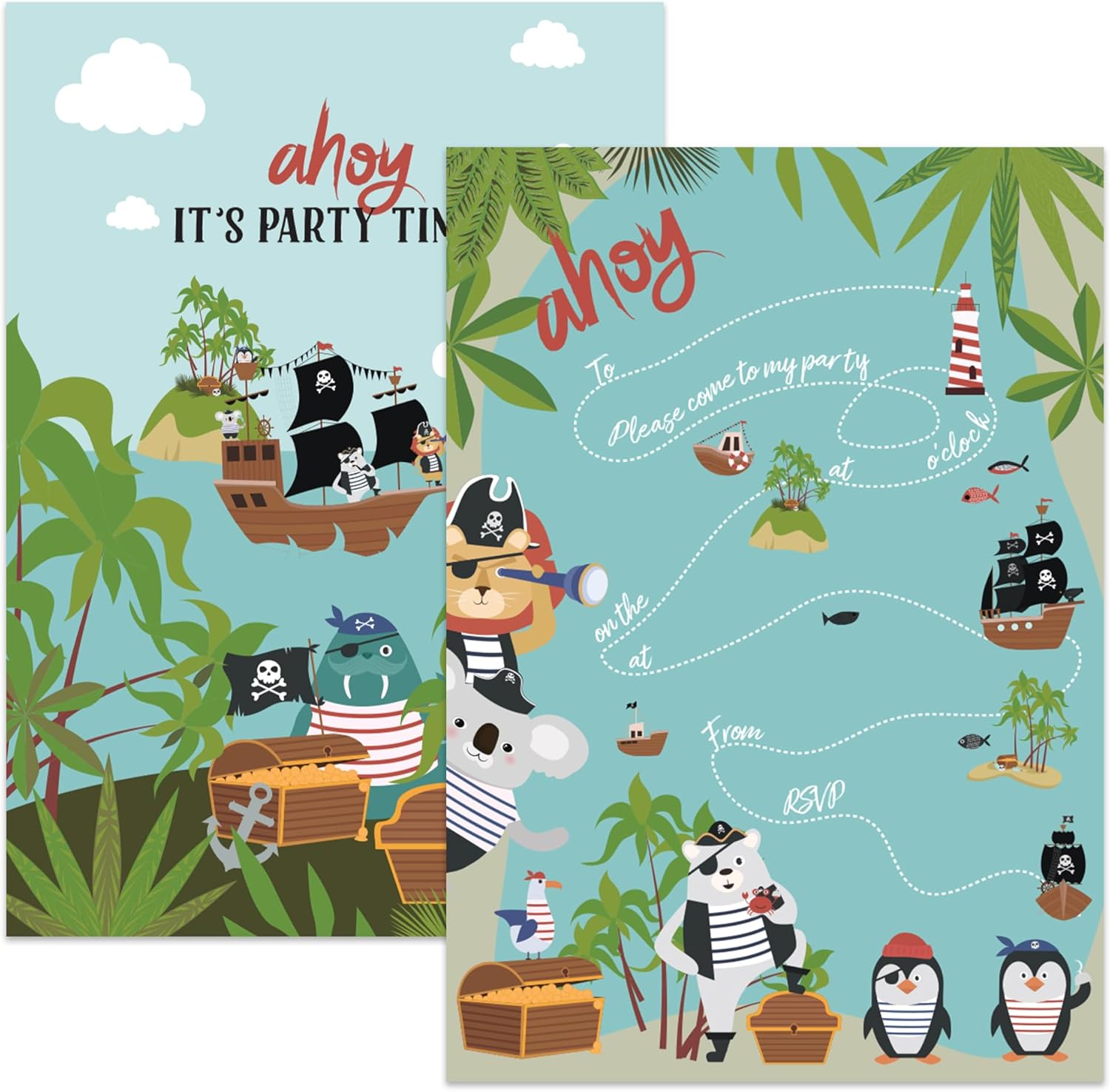 Thumbnail 6 de M & G Mustard & Gray Animal Parade children’s party invitations (A5, x24 invites only)
