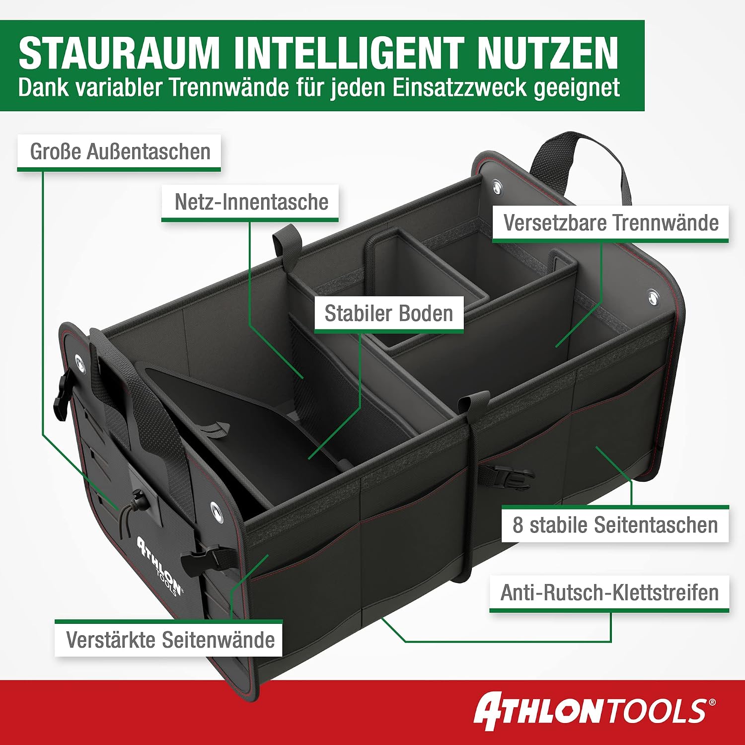 Thumbnail 2 de ATHLON TOOLS Premium Kofferraumtasche 60L