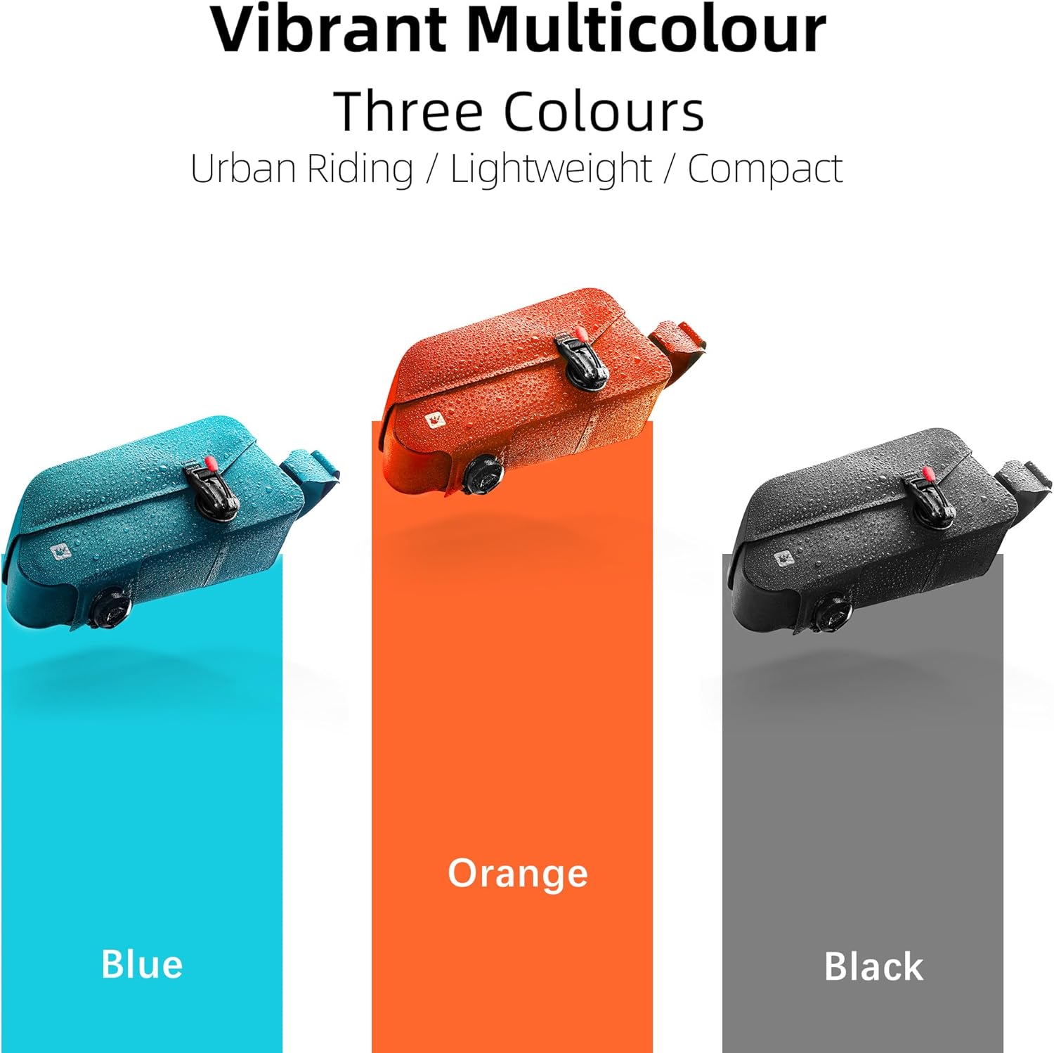 Thumbnail 1 de Rhinowalk waterproof top tube bag for bike frames (TPU, knob locking) – Black