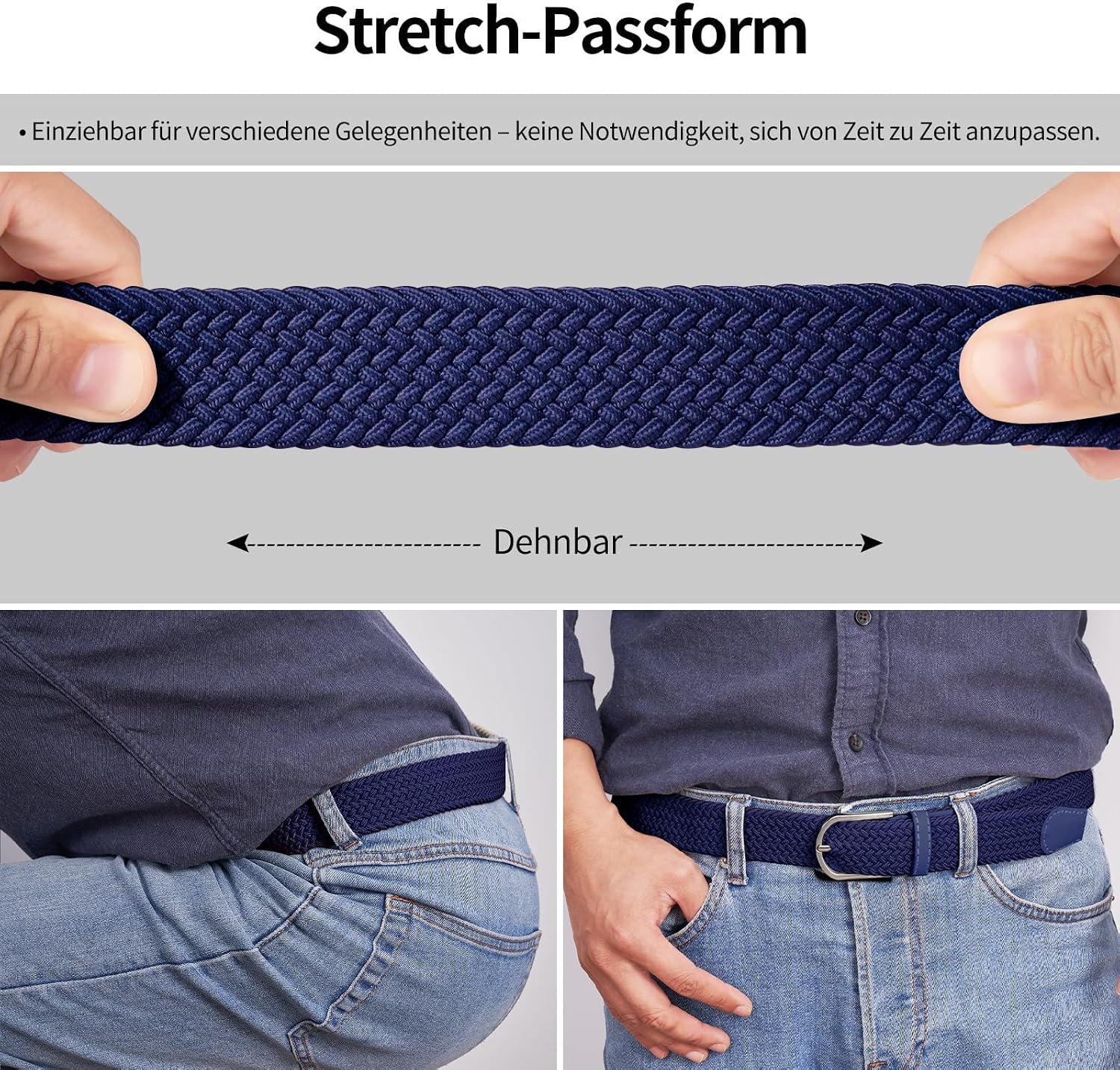 Detalle de TANGCHAO Stretchgürtel 3,3 cm breit