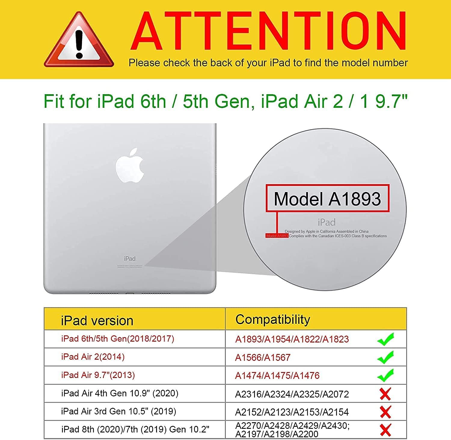 Thumbnail 1 de CXTCASE Hülle für iPad 9,7 Zoll