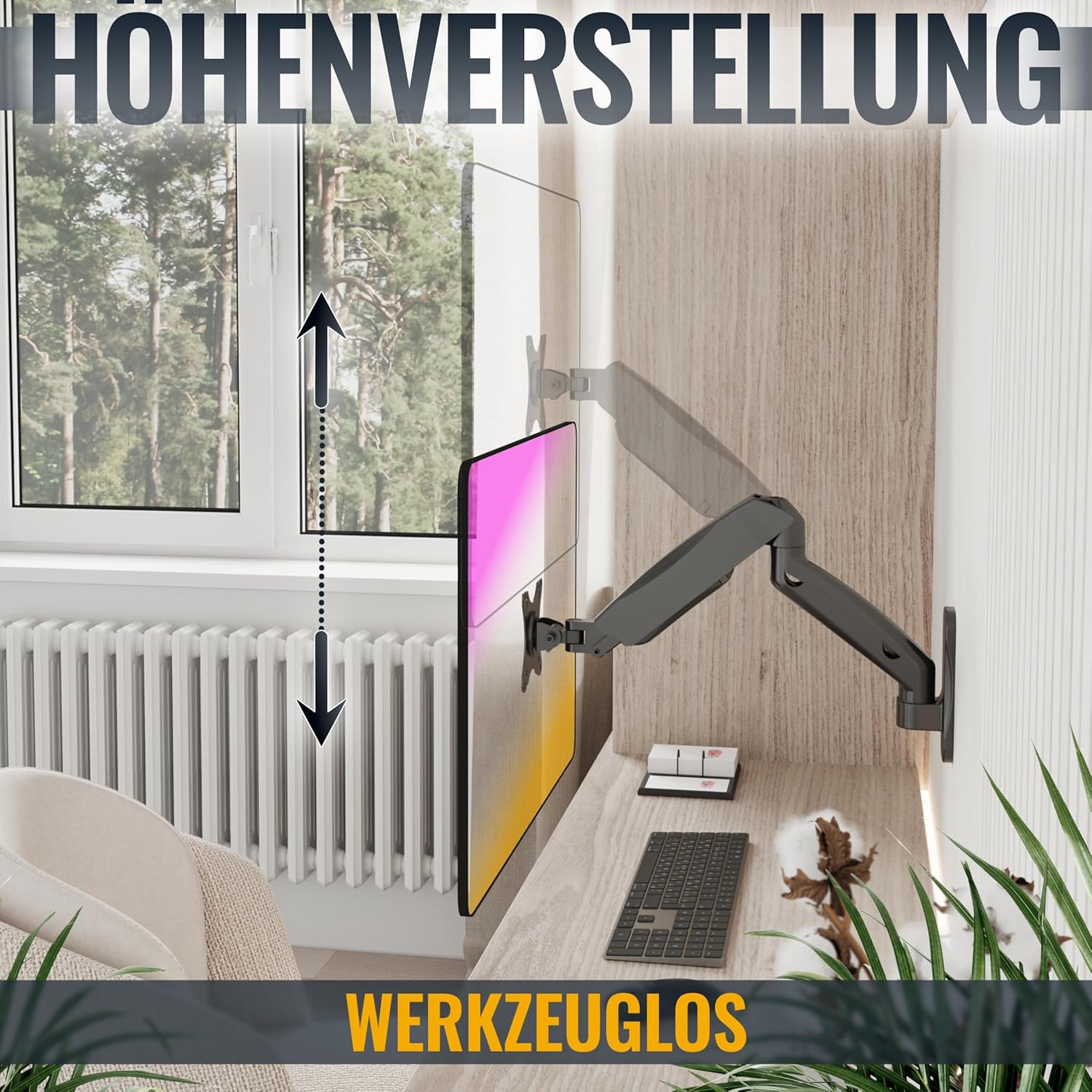 Thumbnail 4 de RICOO S4611 Monitorhalterung 13–34 Zoll 📺