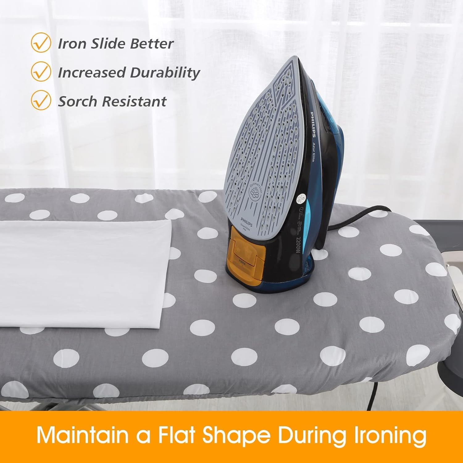 Thumbnail 4 de Sherwood Ironing Board Cover (135 x 45cm) 100% Cotton with Thick Felt – Bubble