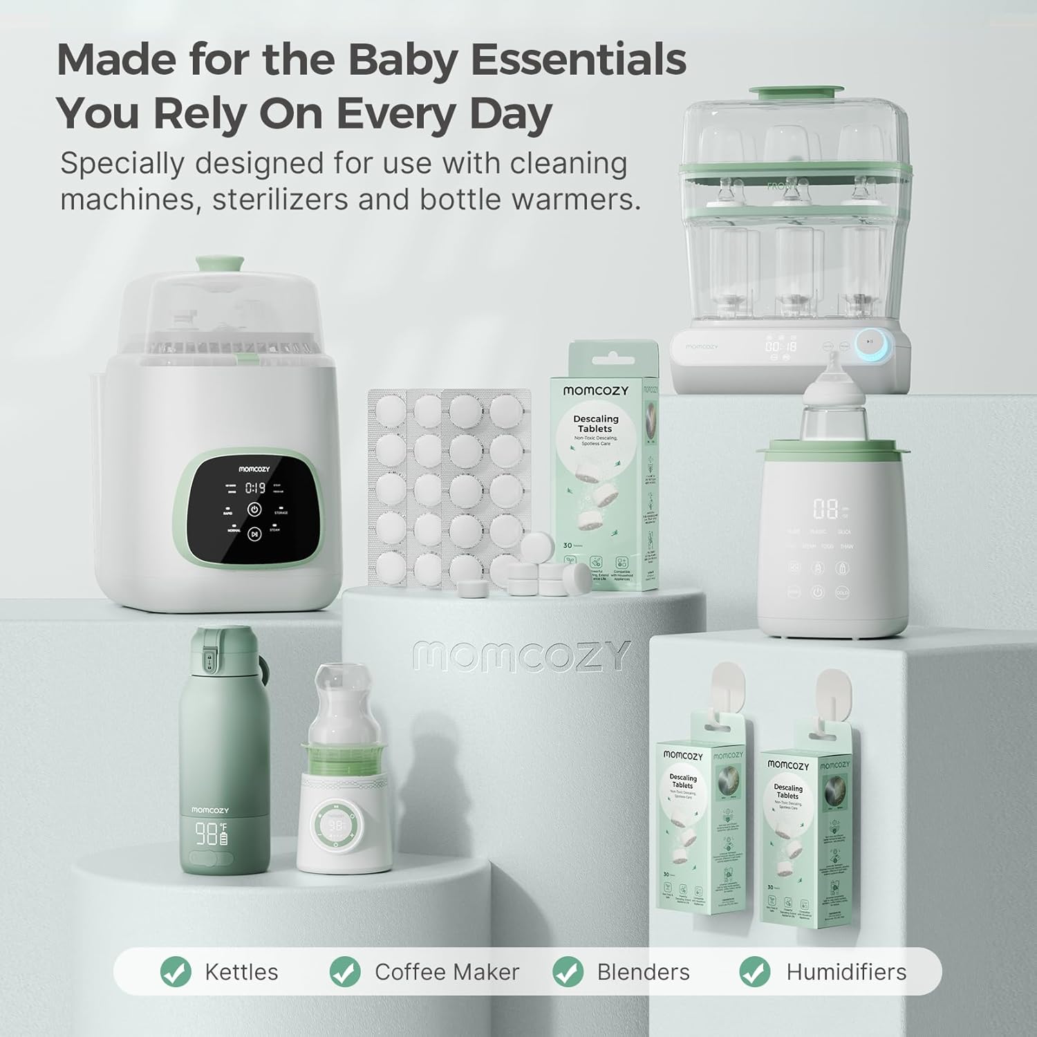 Thumbnail 5 de Momcozy Descaling Tablets for Baby Bottle Washer 30 Count 🍶