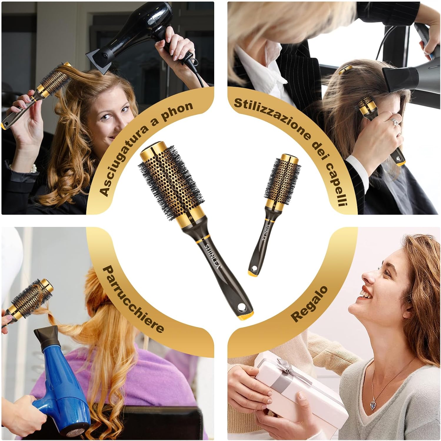 Thumbnail 5 de Shinlea Spazzola Ricci 33 mm per capelli corti
