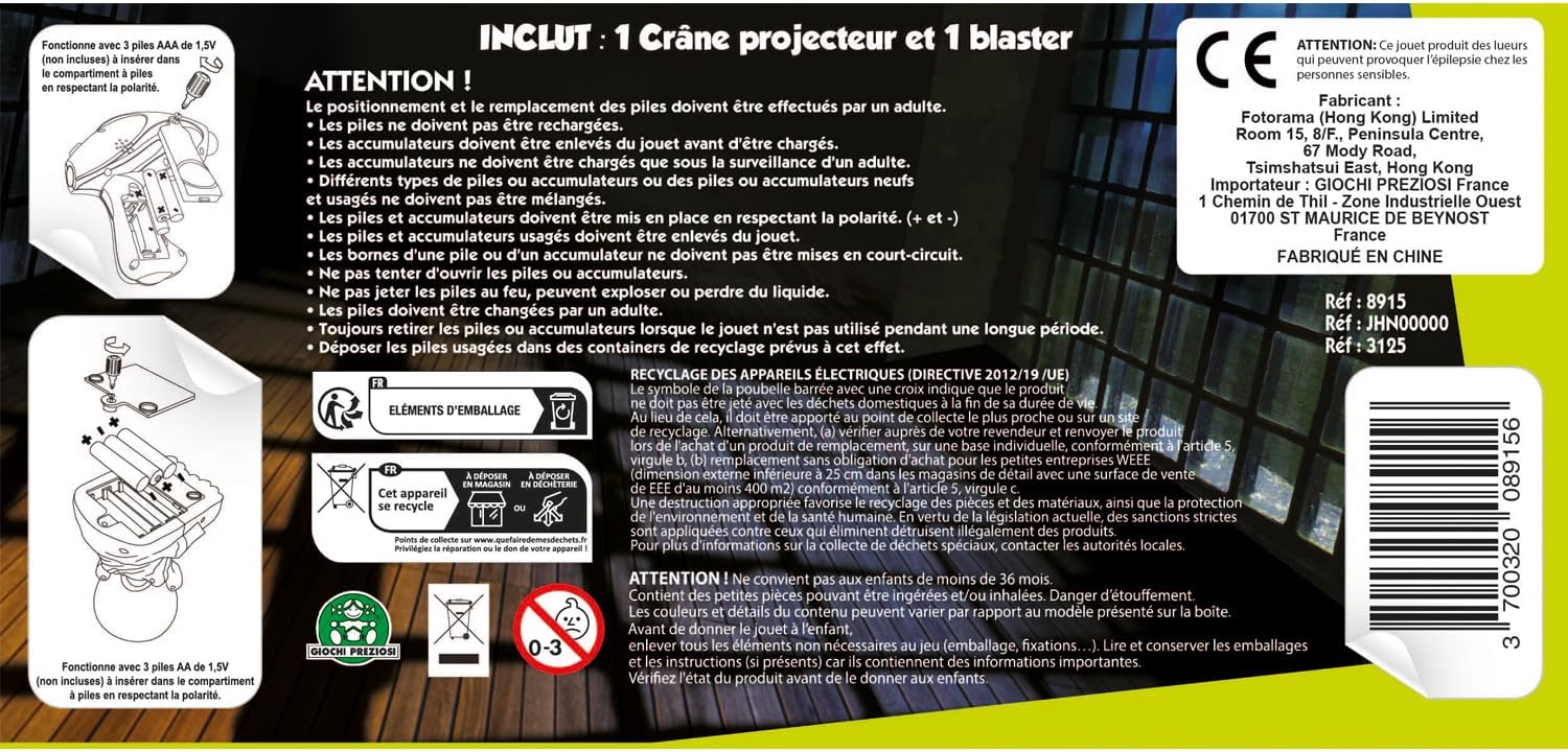 Detalle 1 de ATTACK FANTOMES, Jeu de tir sur des fantômes – Noir/Jaune (8915)