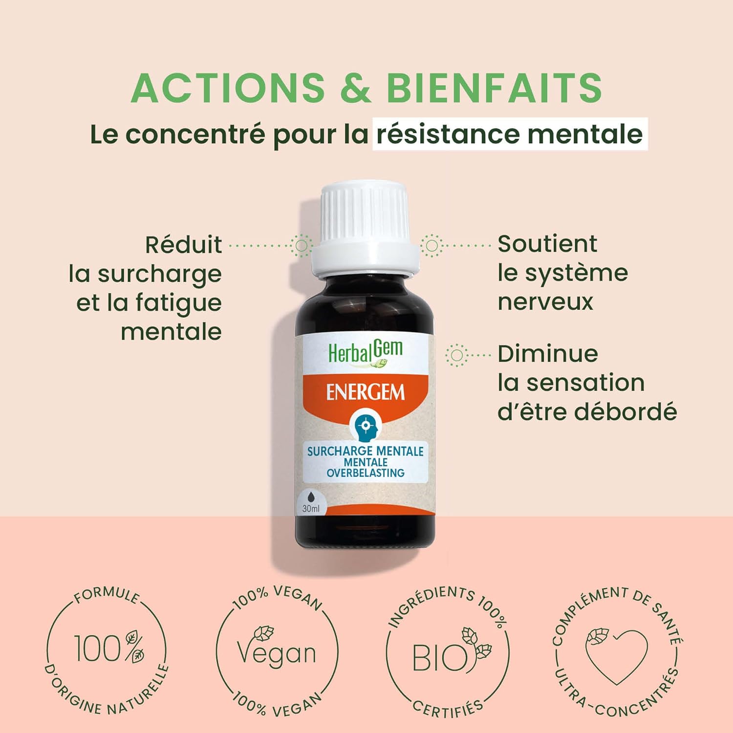 Thumbnail 1 de HERBALGEM EnerGem Surcharge Mentale Bio (gemmothérapie concentrée) – Complément alimentaire en gouttes
