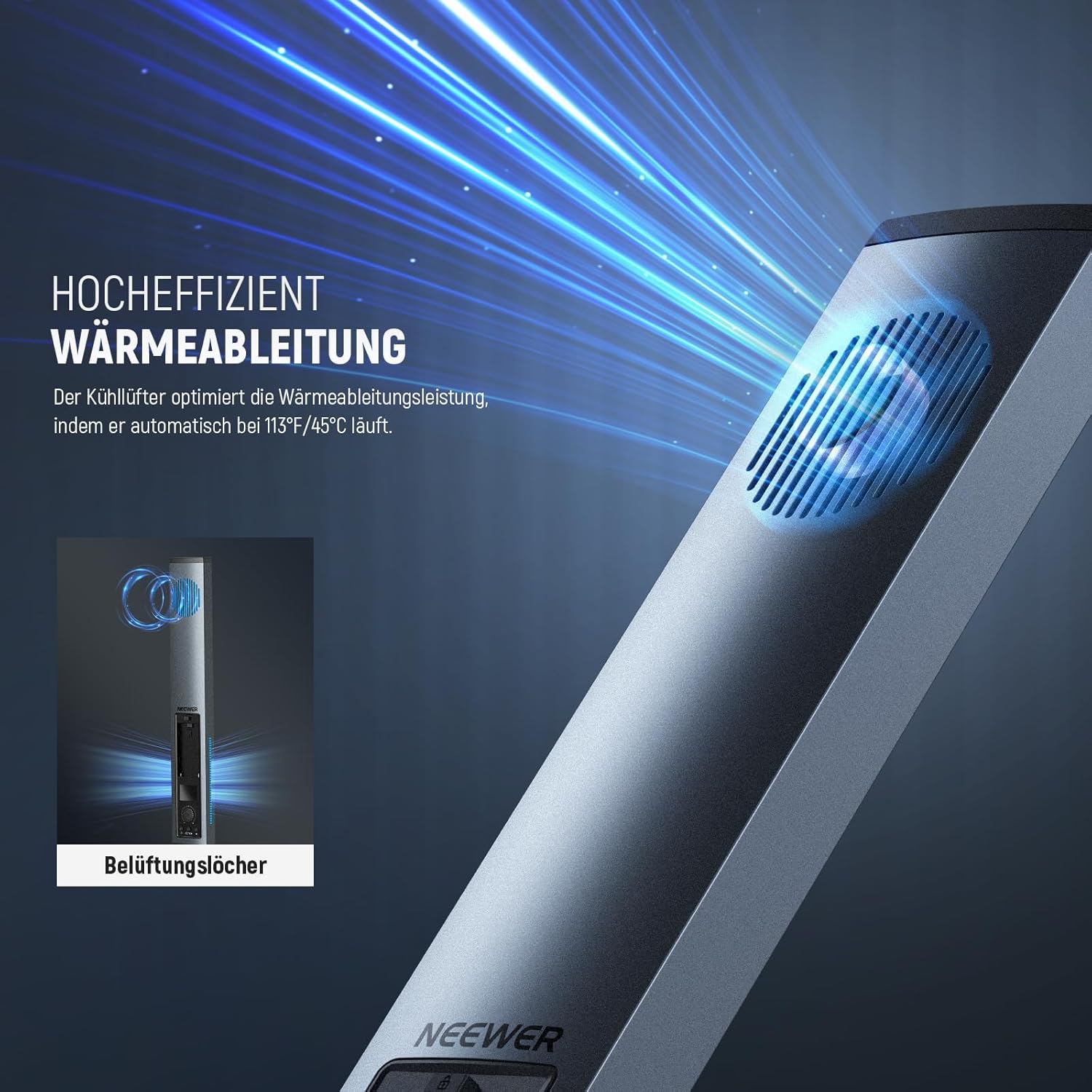 Thumbnail 2 de NEEWER 2,4G bicolor LED Videoleuchte Lichtstab-Set BH20B ULTRA (3200K–5600K, CRI97+)