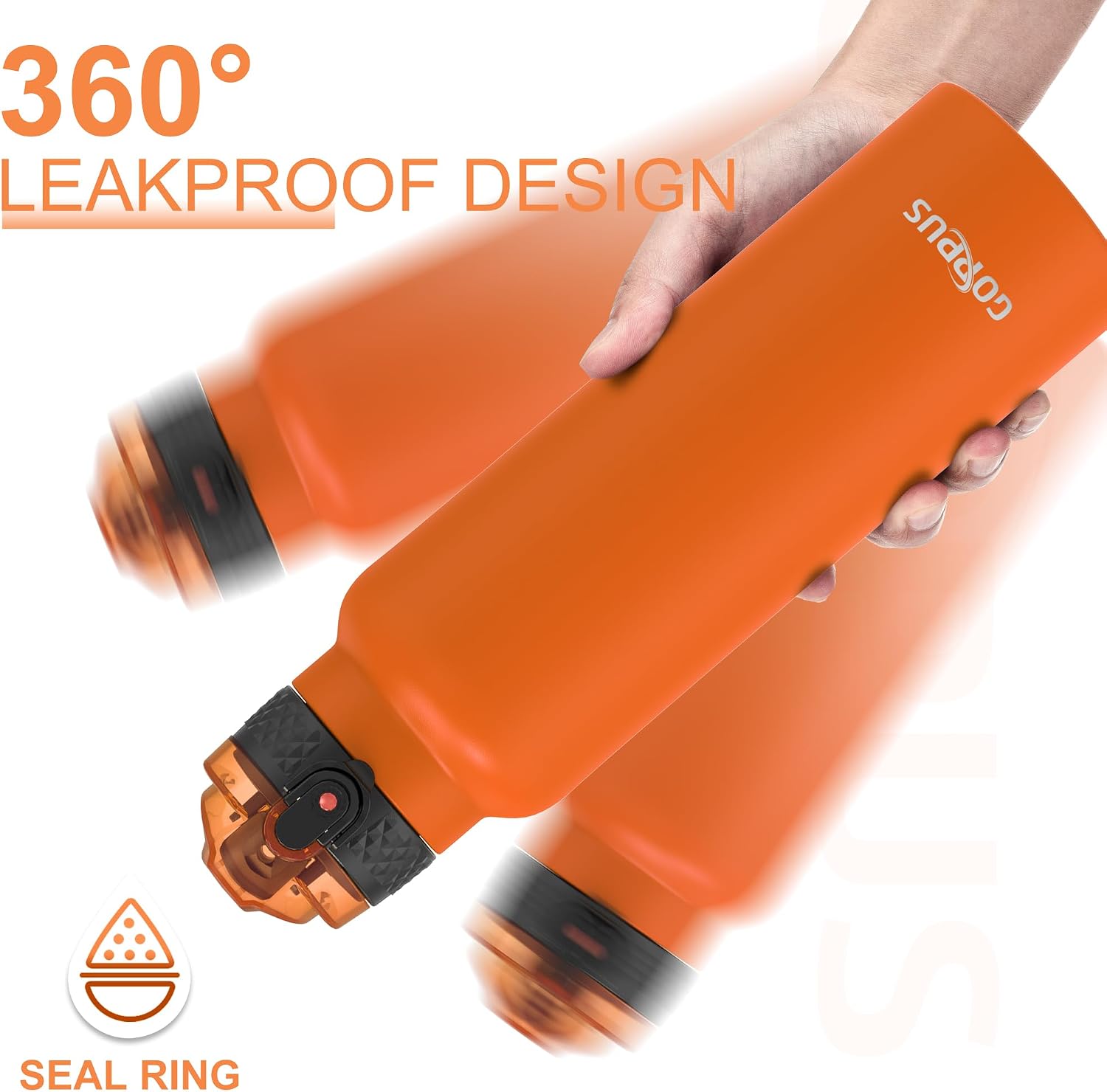Thumbnail 2 de GOPPUS 750ml Stainless Water Bottle with Straw – Double Wall Vacuum Insulated, Leakproof