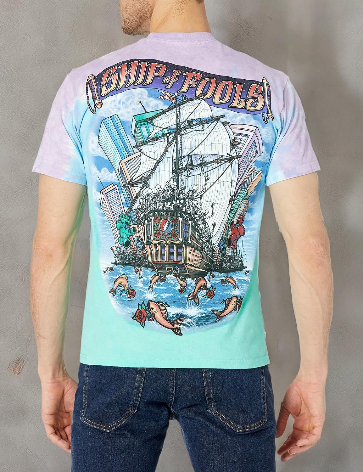 Detalle de Liquid Blue Ship of Fools Grateful Dead T-Shirt