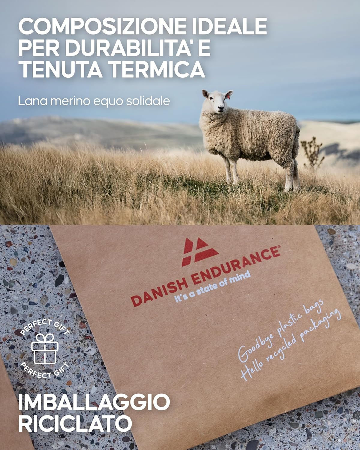 Thumbnail 4 de DANISH ENDURANCE Calze Sci Lana Merino Compressione Graduata 15-24 mmHg – Calzini termici imbottiti per uomo e donna