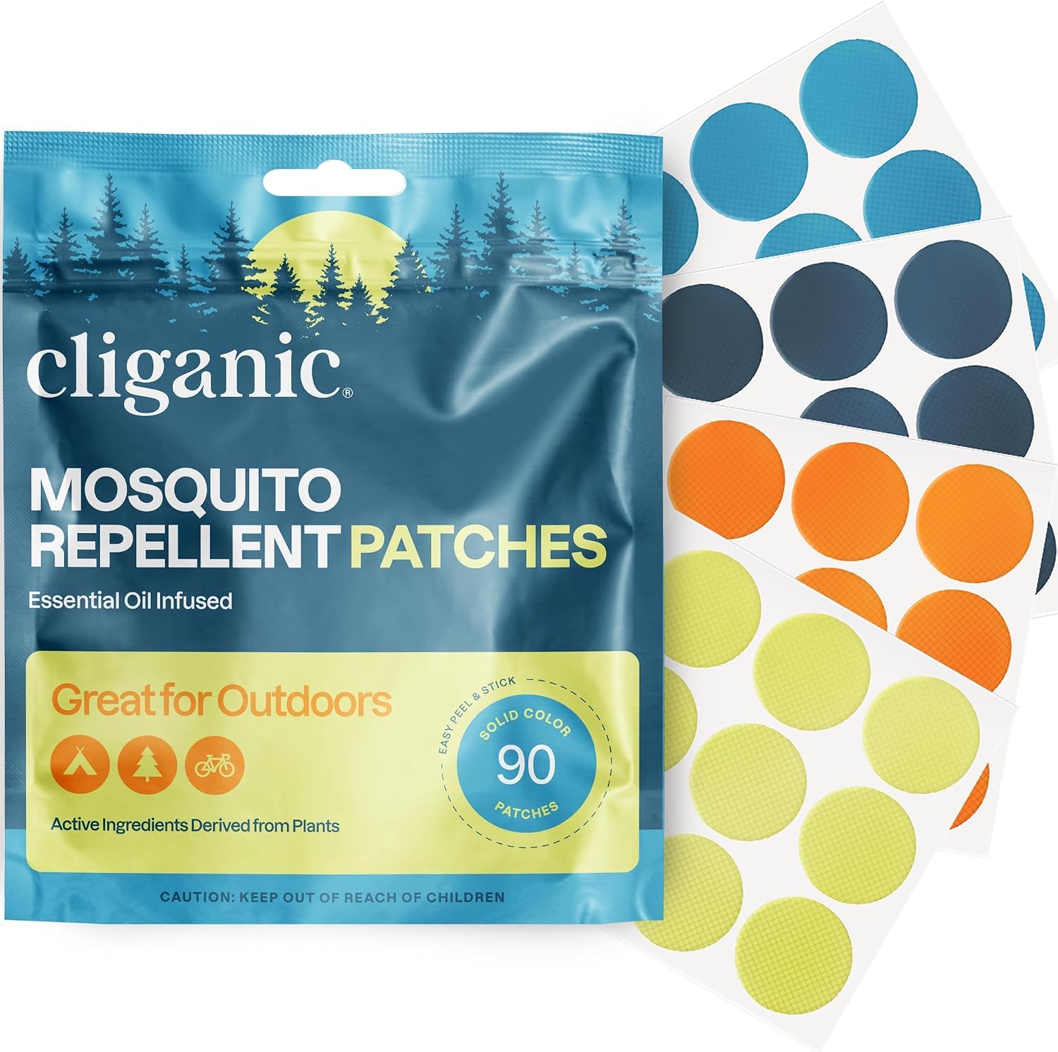 Detalle de Cliganic Mosquito Repellent Stickers 90-Pack