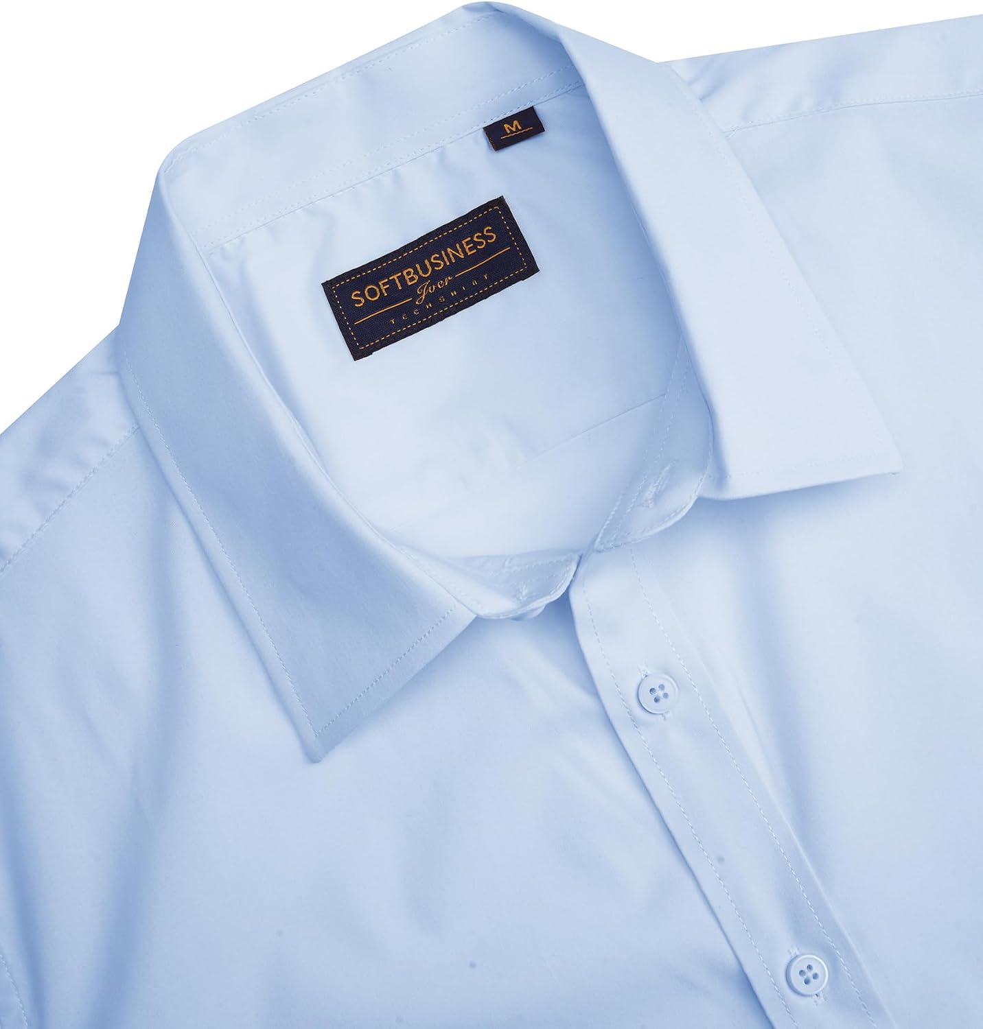 Detalle de J.VER Hemd Herren Kurzarm Fleckenschutz Regular Fit – knitterarm, wasser- und schmutzabweisend