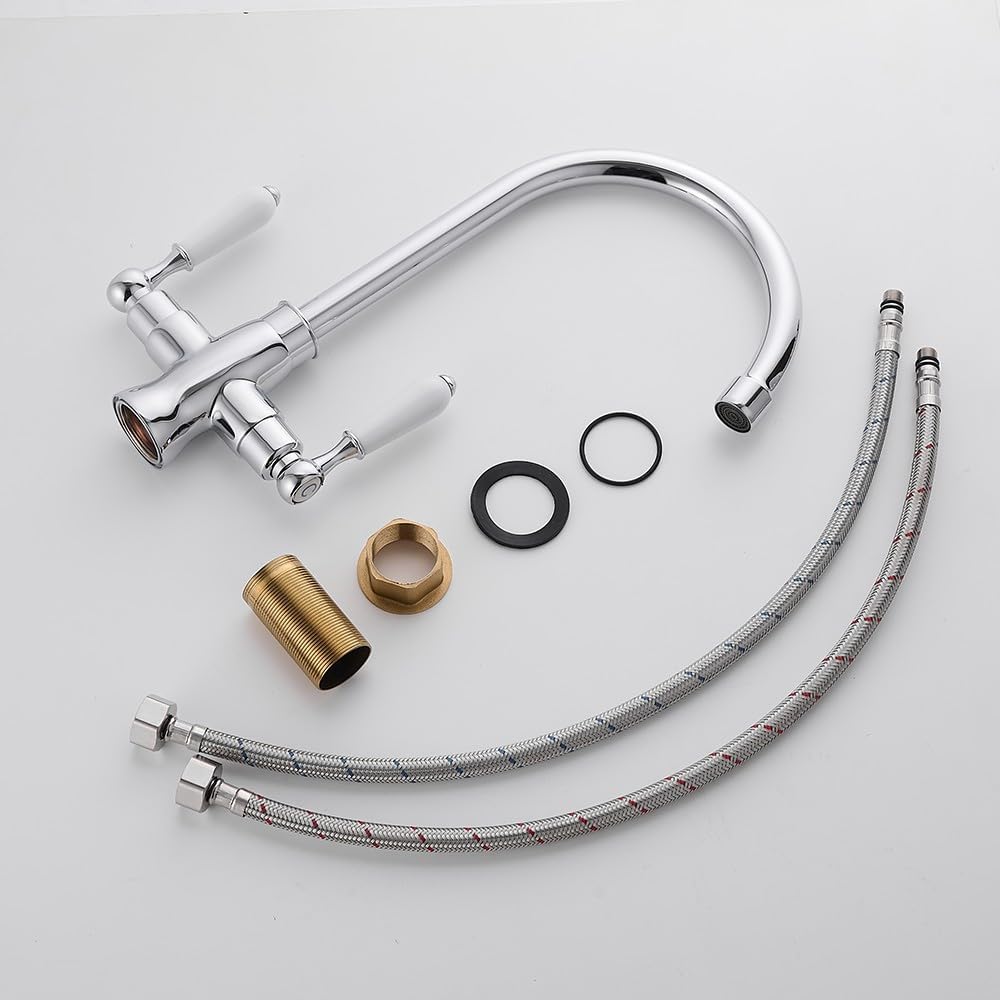 Thumbnail 6 de Heable Kitchen Sink Mixer Tap Elegant White
