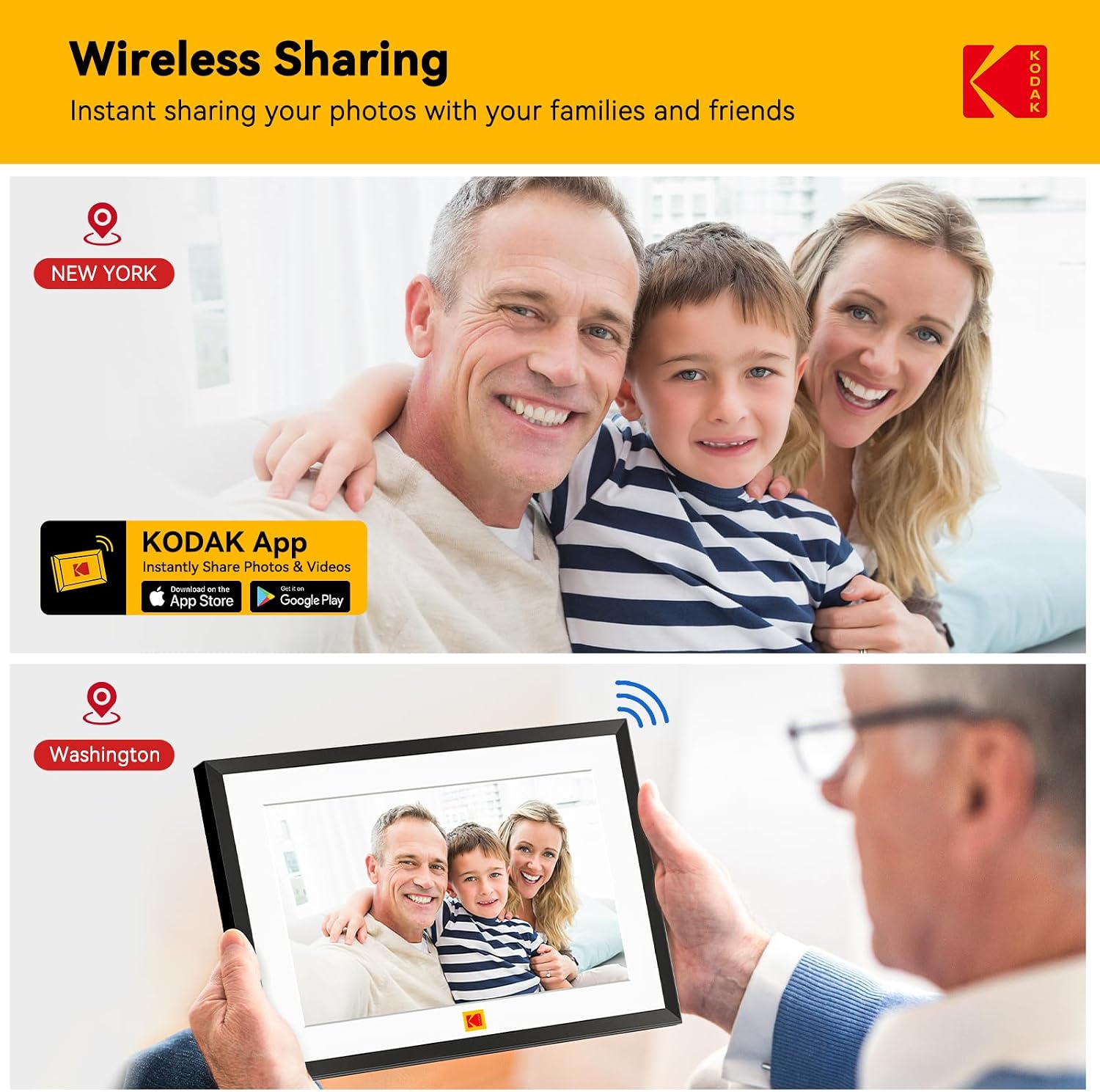 Detalle de KODAK Digital Photo Frame 10 inch WiFi 32GB